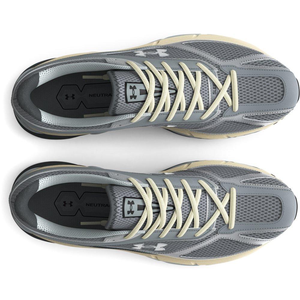 Under Armour Apparition "Steel/Ivory Dune/Metallic Silver " Unisex Running Shoe - STEEL/IVORY/SILVER Thumbnail View 4