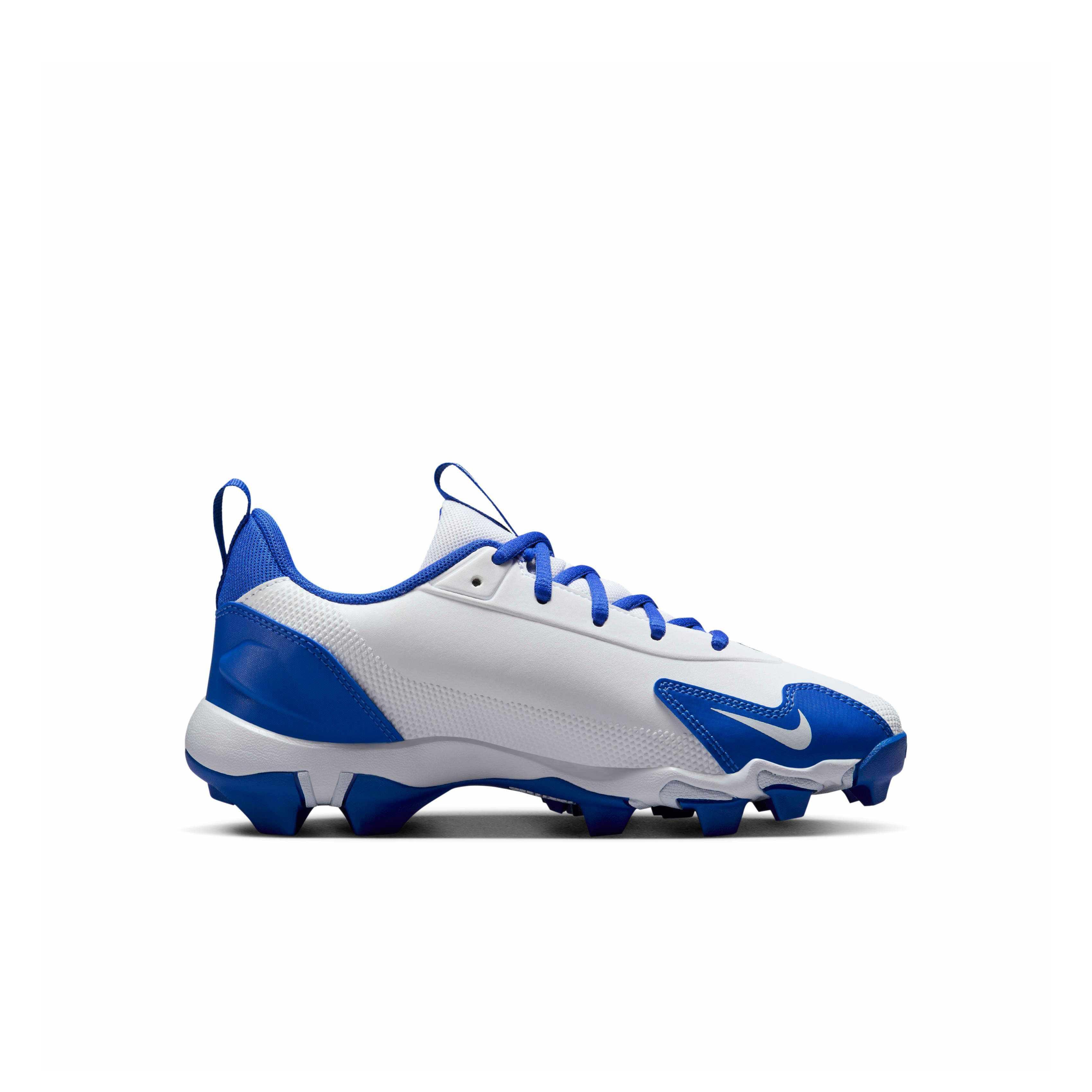 Nike Force Trout 9 Keystone "White/Midnight Navy/Hyper Royal" Preschool Boys' Baseball Cleat - WHITE/NAVY/ROYAL Thumbnail View 1