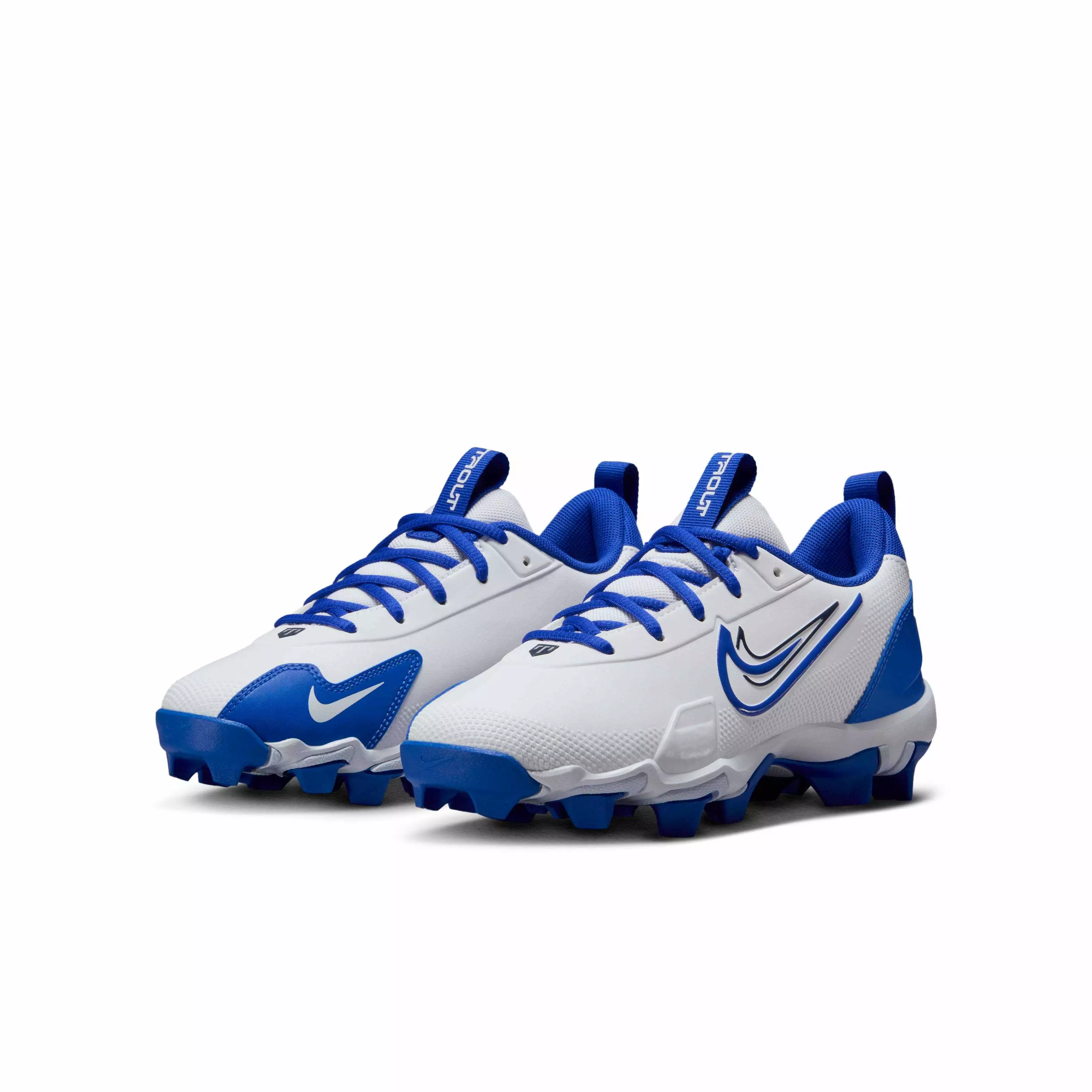 Nike Force Trout 9 Keystone "White/Midnight Navy/Hyper Royal" Preschool Boys' Baseball Cleat - WHITE/NAVY/ROYAL