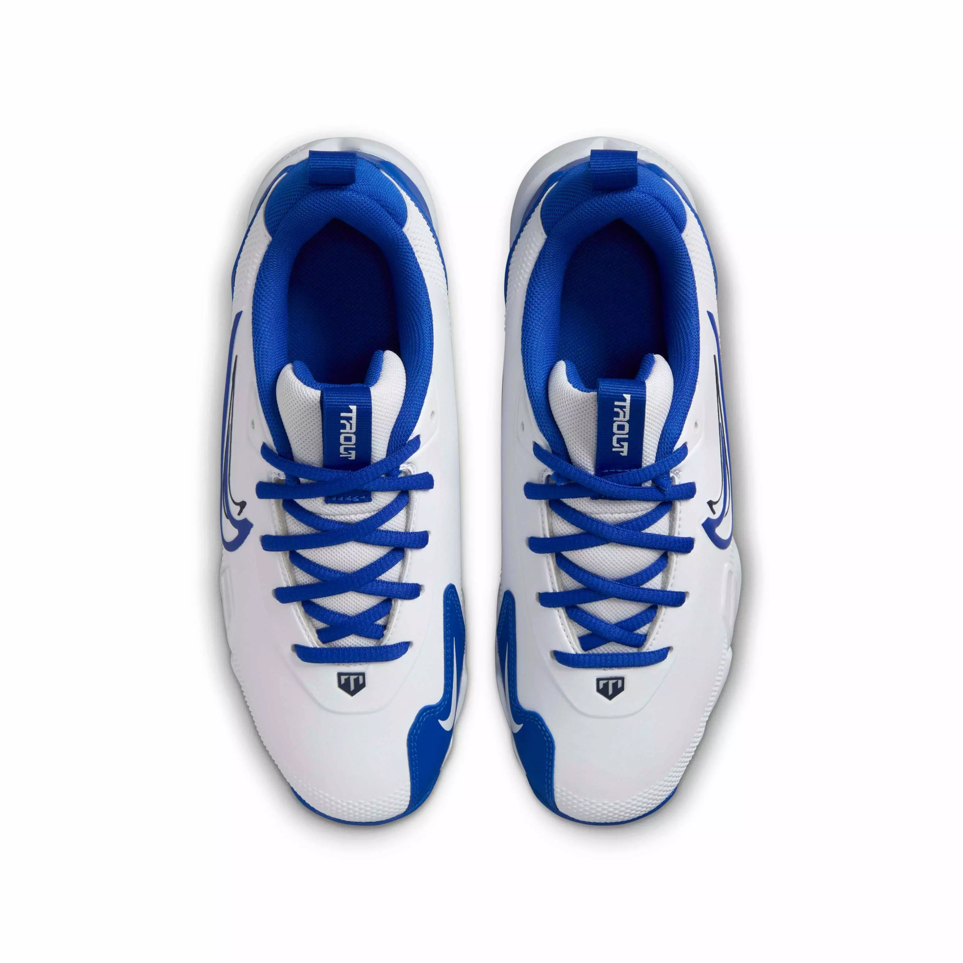 Nike Force Trout 9 Keystone "White/Midnight Navy/Hyper Royal" Preschool Boys' Baseball Cleat - WHITE/NAVY/ROYAL