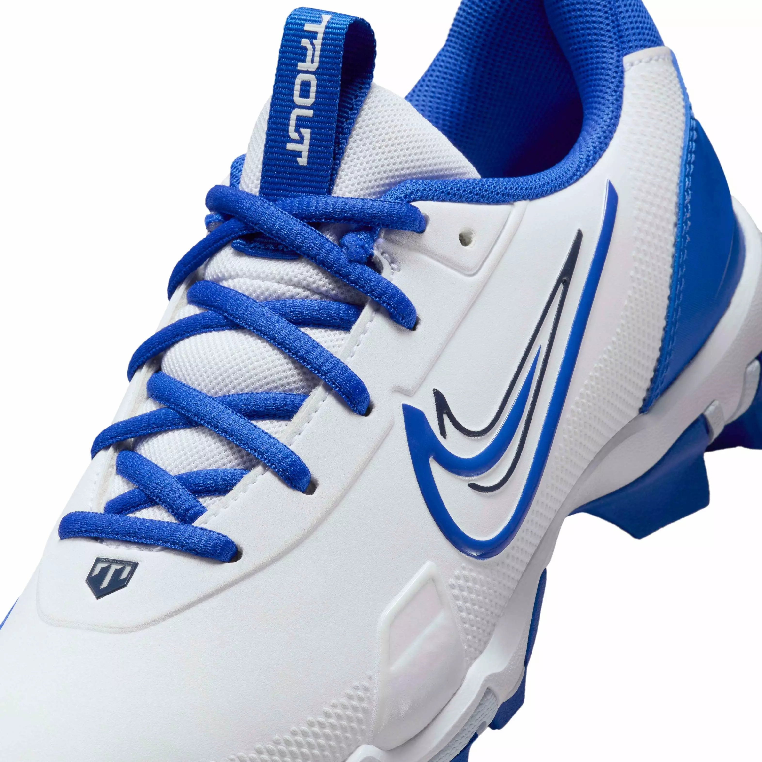 Nike Force Trout 9 Keystone "White/Midnight Navy/Hyper Royal" Preschool Boys' Baseball Cleat - WHITE/NAVY/ROYAL