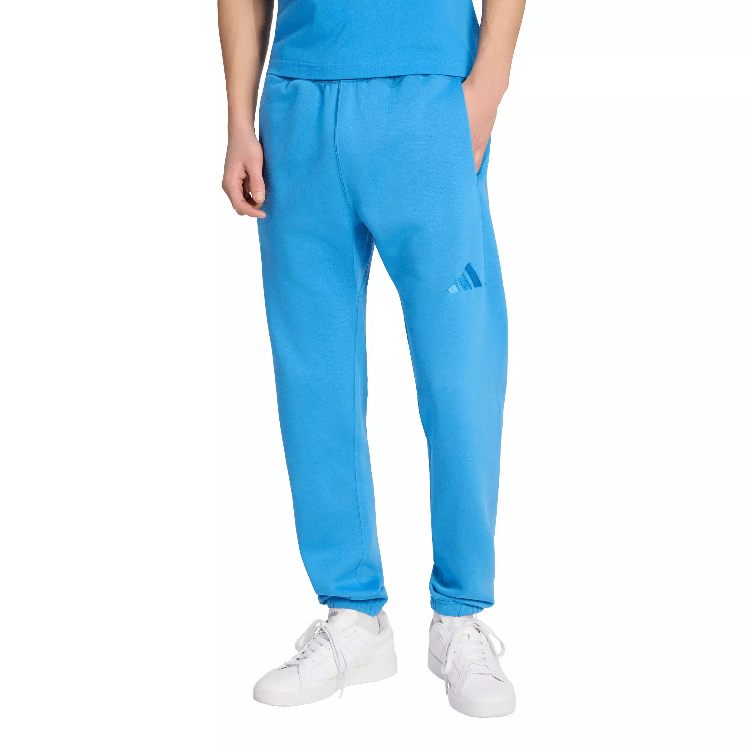 adidas Men's ALL SZN Fleece Regular Tapered Joggers - Blue - BLUE