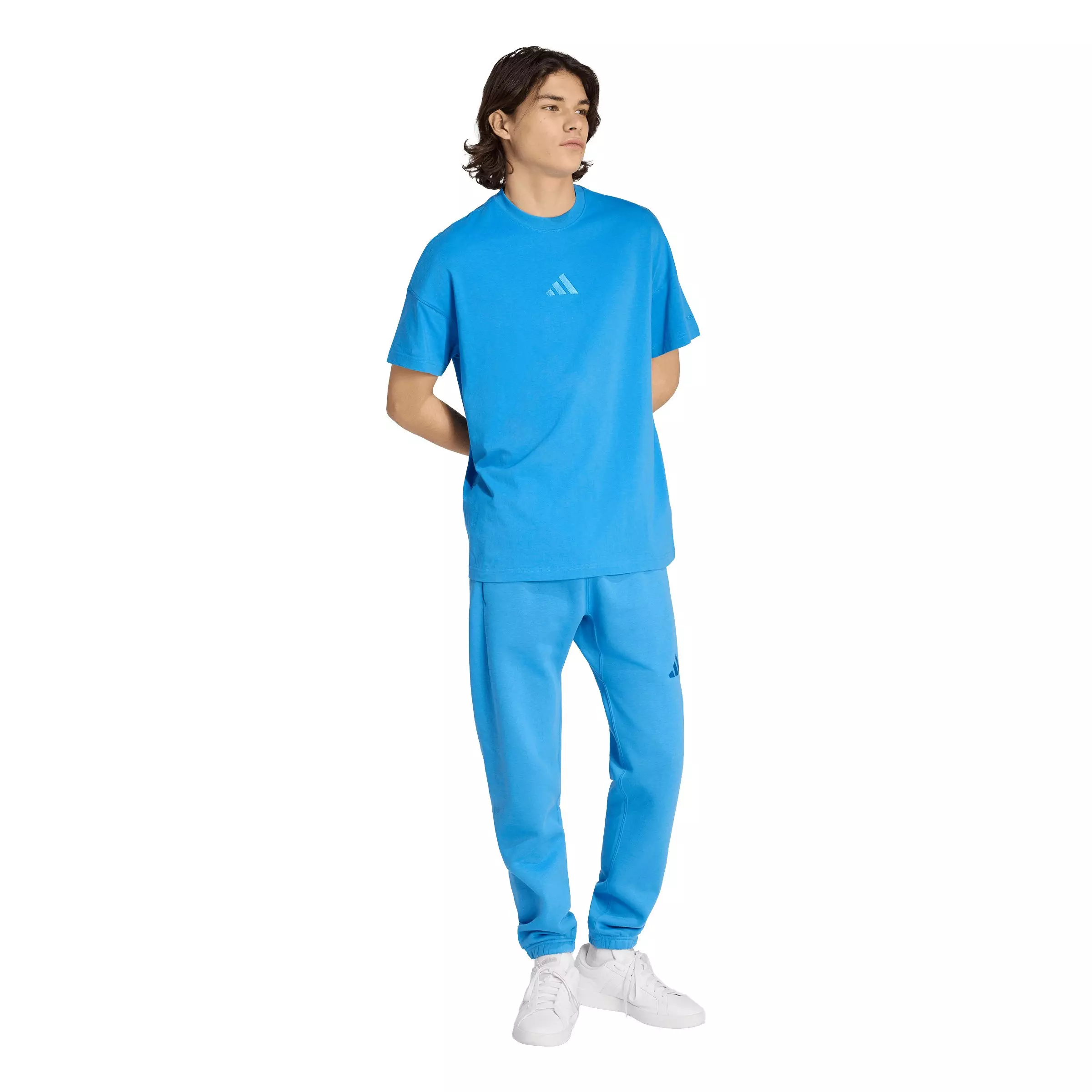 adidas Men's ALL SZN Fleece Regular Tapered Joggers - Blue - BLUE