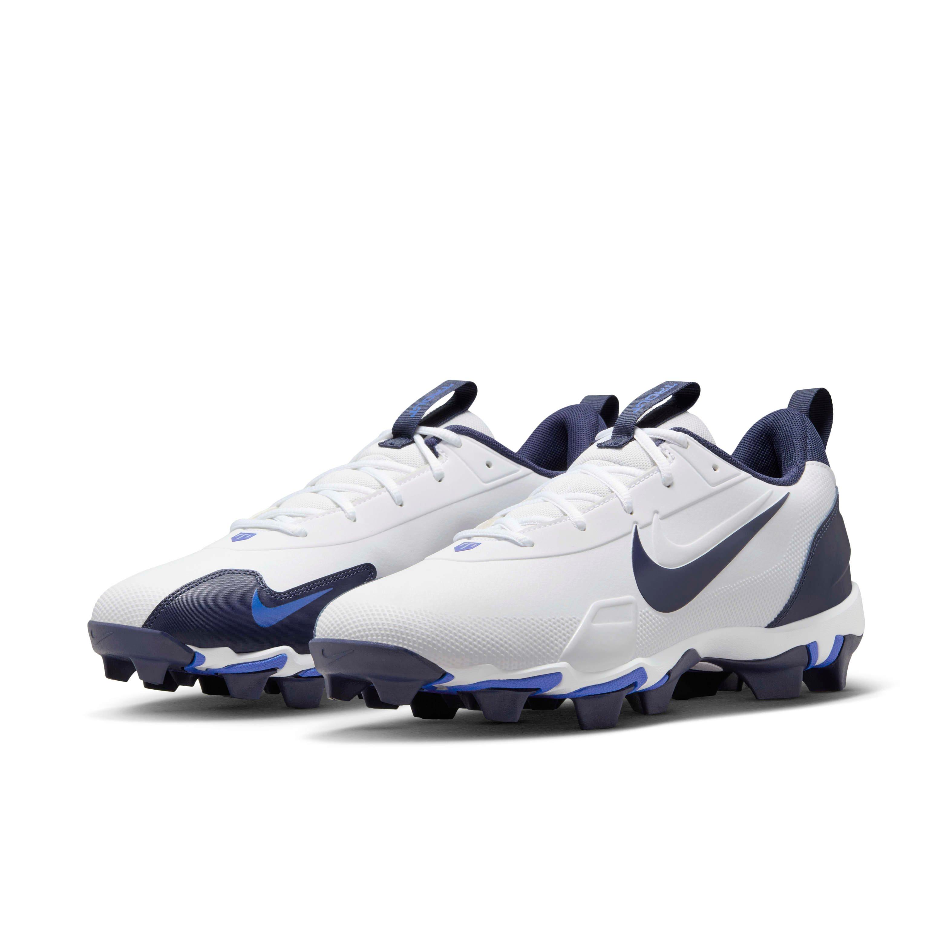 Nike Force Trout 9 Keystone "White/Hyper Royal/Midnight Navy" Men's Baseball Cleat - WHITE/ROYAL/NAVY Thumbnail View 3