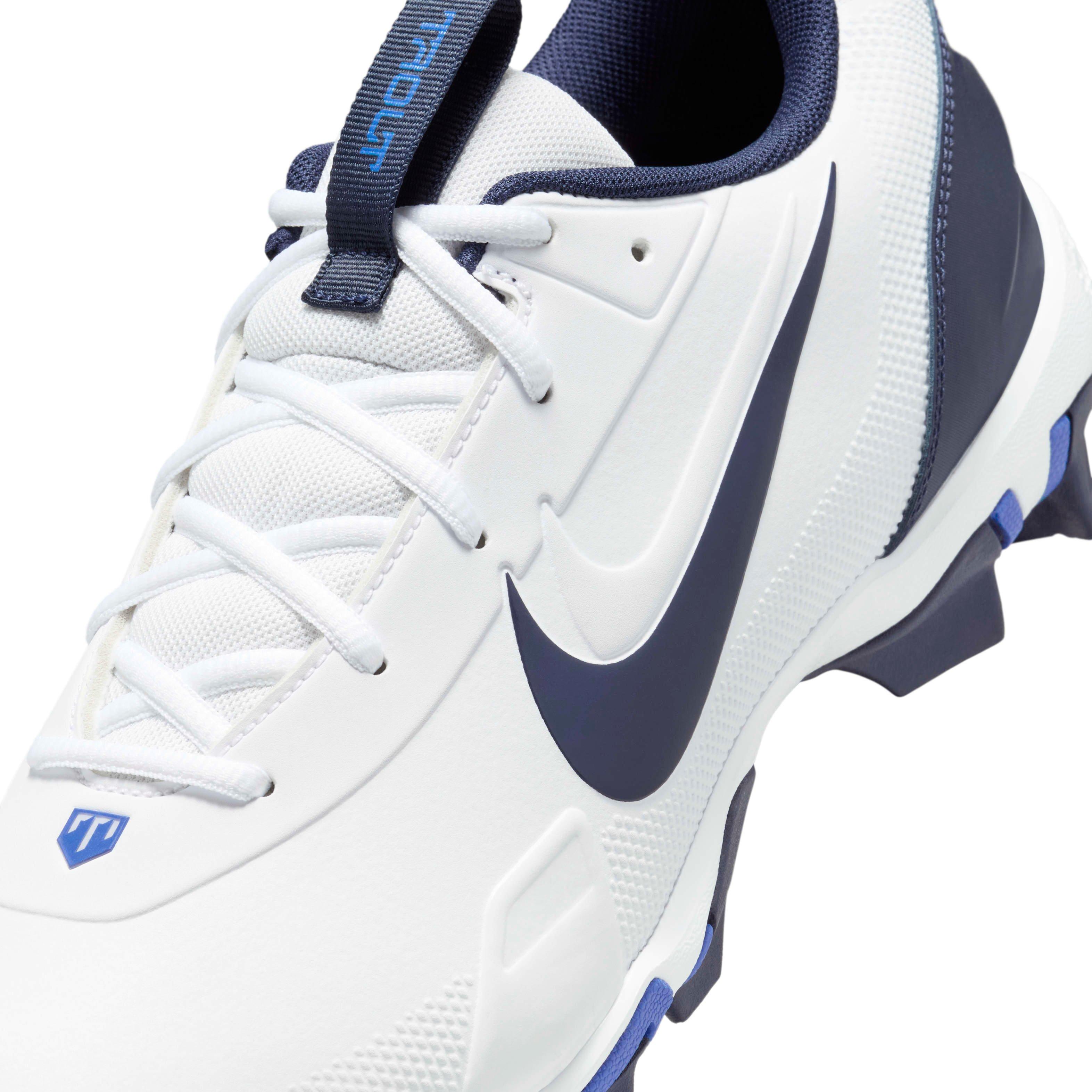 Nike Force Trout 9 Keystone "White/Hyper Royal/Midnight Navy" Men's Baseball Cleat - WHITE/ROYAL/NAVY Thumbnail View 8