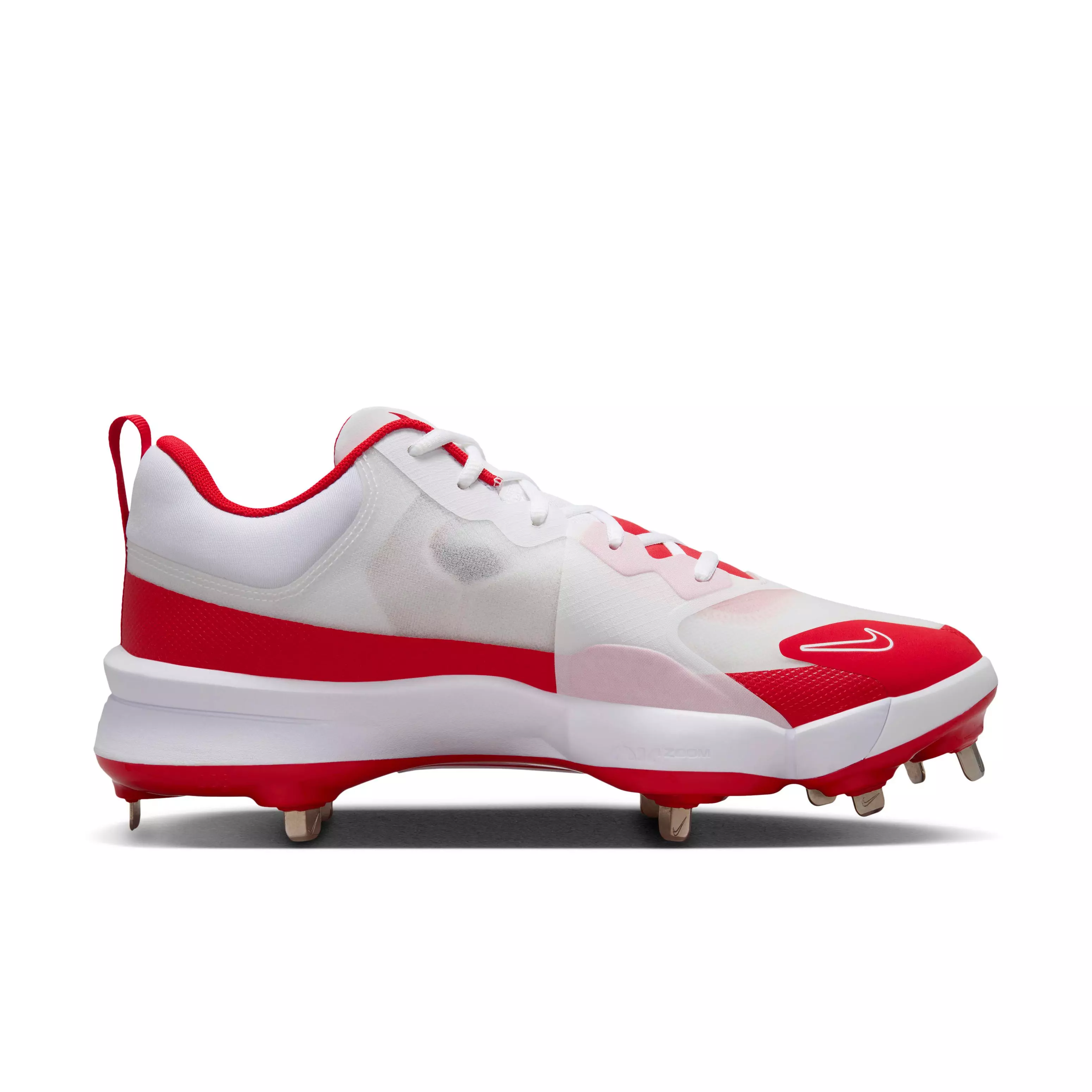 Nike Force Zoom Trout 9 Pro "White/Team Red/University Red" Men's Baseball Cleat - WHITE/RED/RED