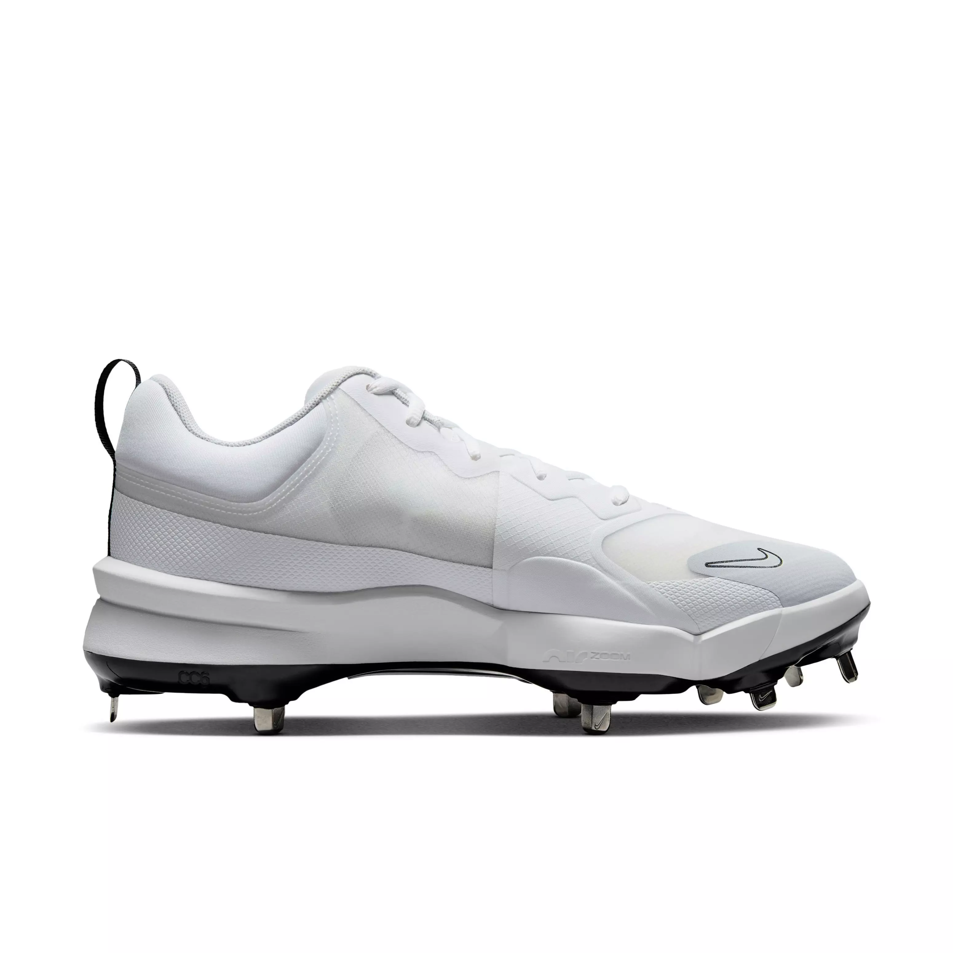 Nike Force Zoom Trout 9 Pro "White/Pure Platinum/Metallic Silver/Black" Men's Baseball Cleat - WHITE/PLATINUM/SILVER/BLACK