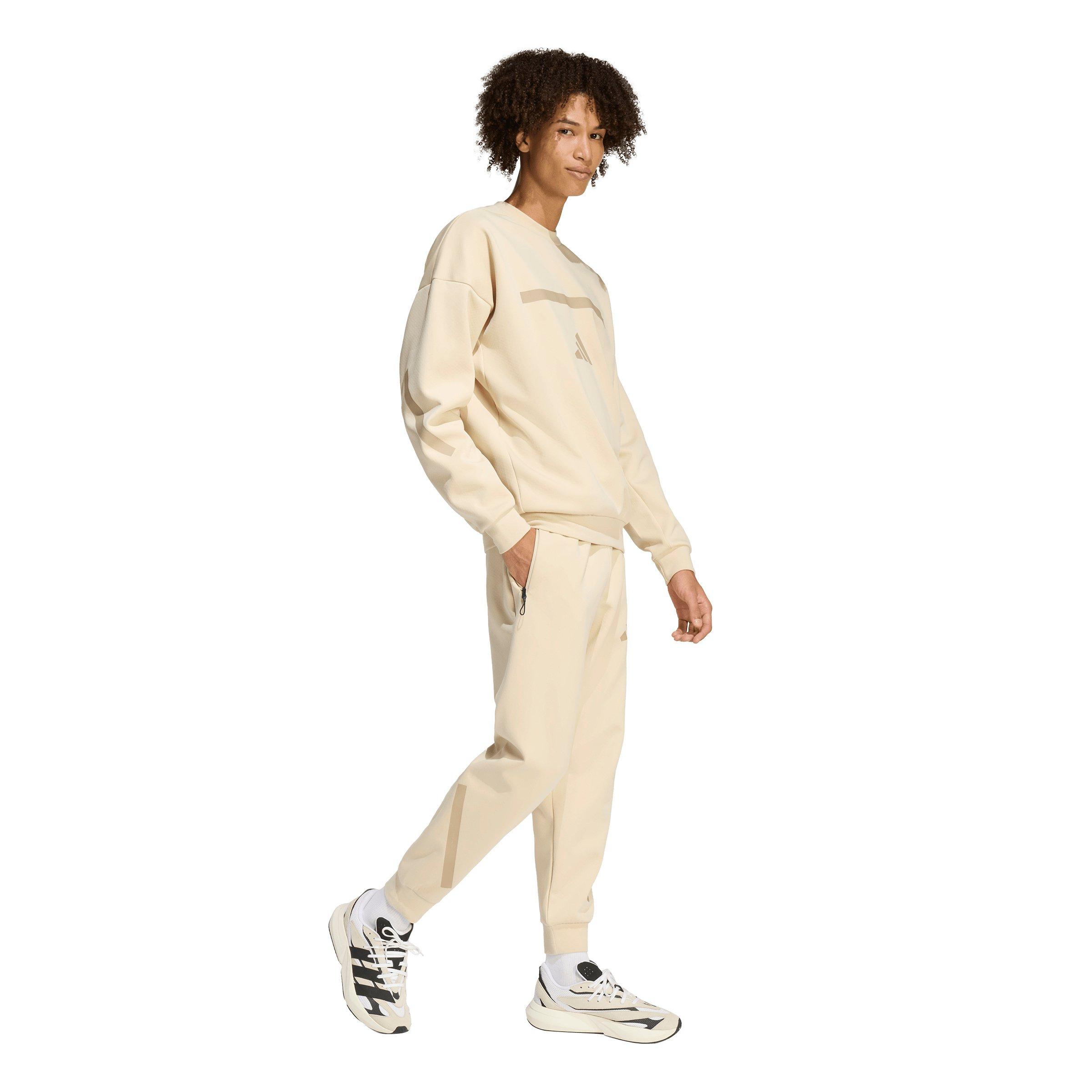 adidas Men's Z.N.E. Tracksuit Bottoms - Cream - CREAM Thumbnail View 5