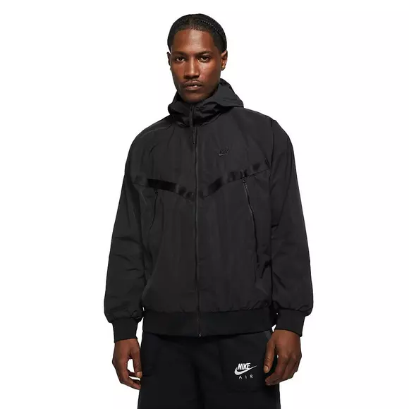 Nike Men's Sportswear Windrunner Black Hooded Jacket - Black - Hibbett