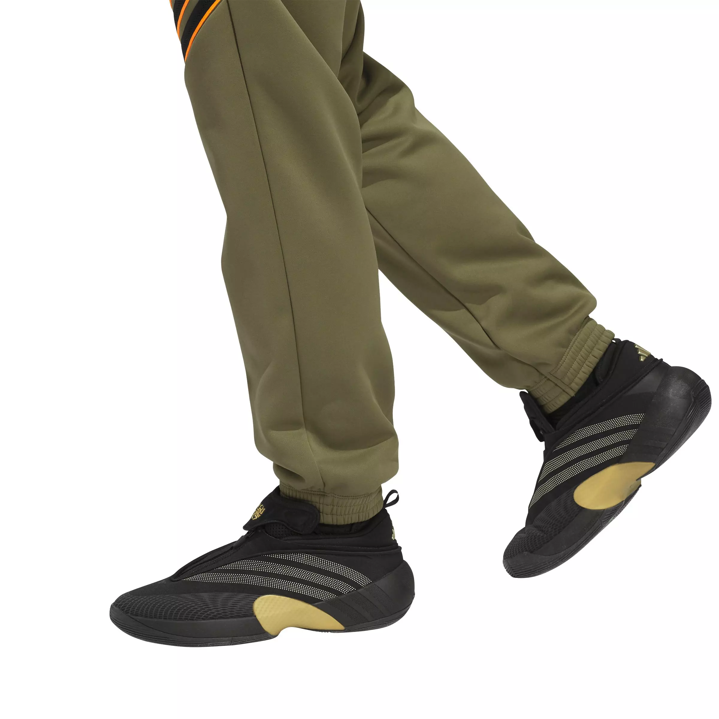 adidas Men's Basketball Crazy Warm Fleece Pants - Olive - OLIVE