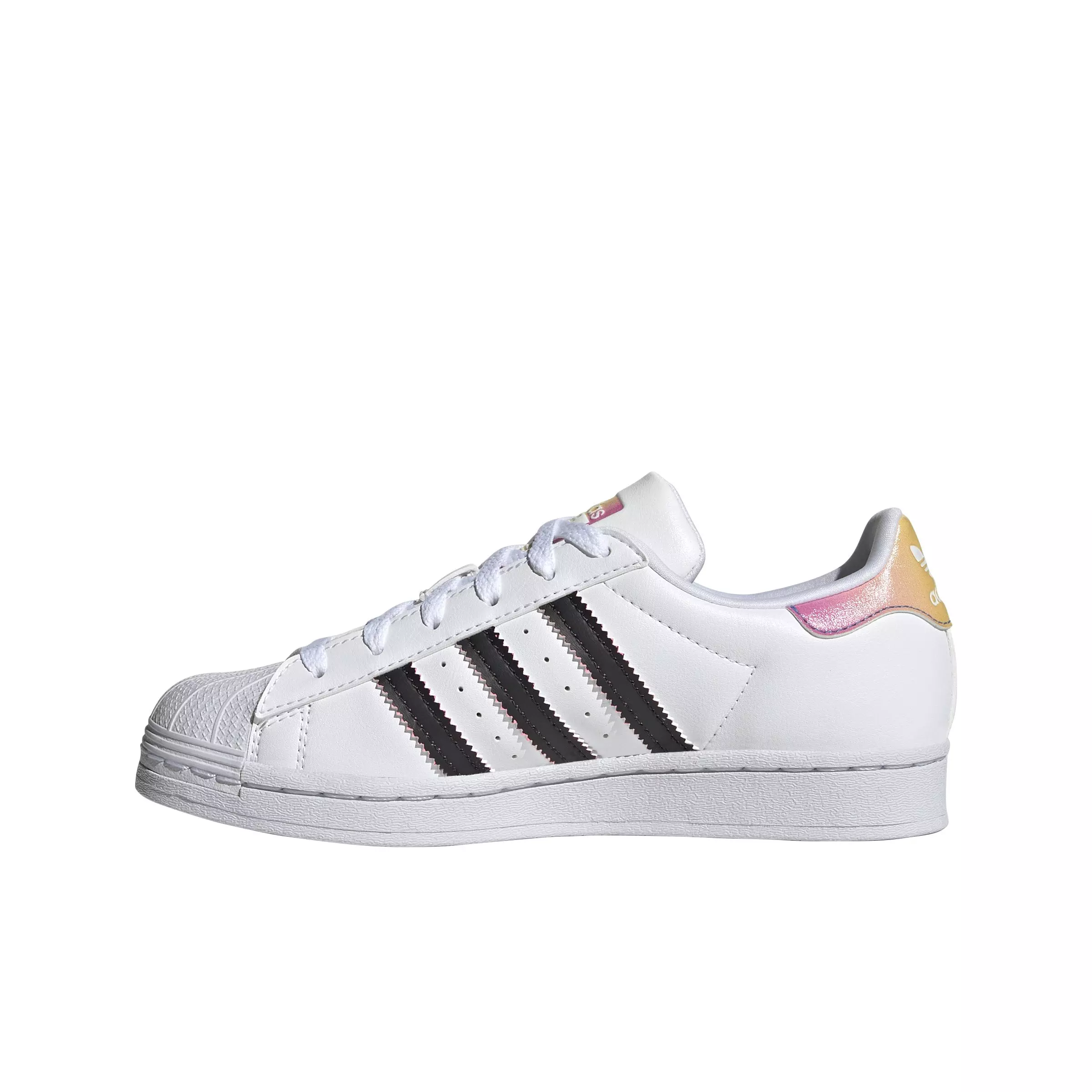 adidas Originals Superstar "Ftwr White/Beam Pink/Core Black" Grade School Boys' Shoe - WHITE/PINK/BLACK