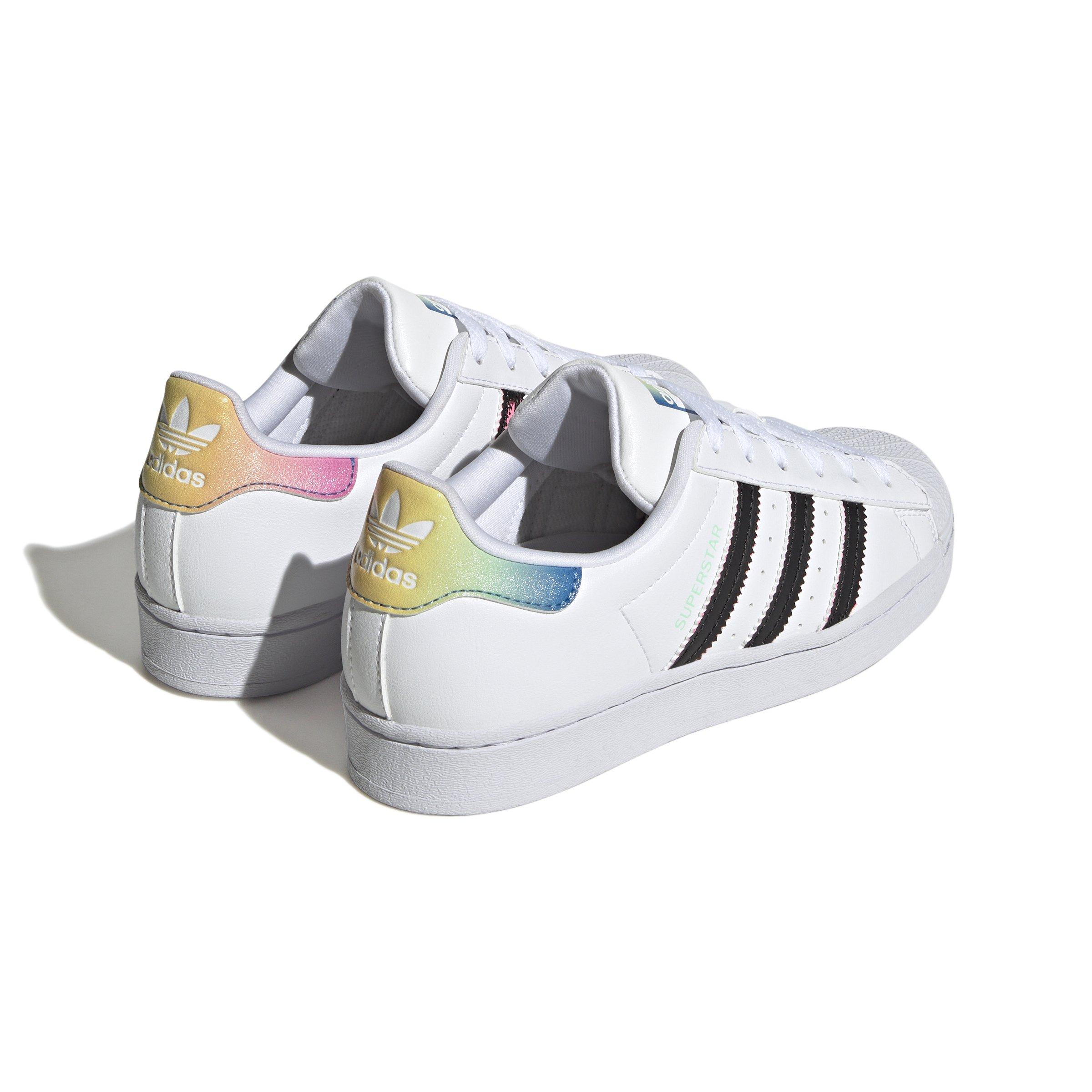 adidas Originals Superstar "Ftwr White/Beam Pink/Core Black" Grade School Boys' Shoe - WHITE/PINK/BLACK Thumbnail View 4