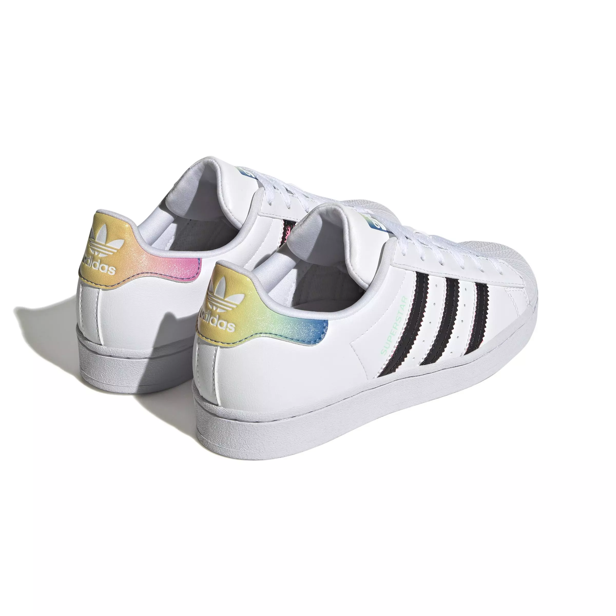 adidas Originals Superstar "Ftwr White/Beam Pink/Core Black" Grade School Boys' Shoe - WHITE/PINK/BLACK