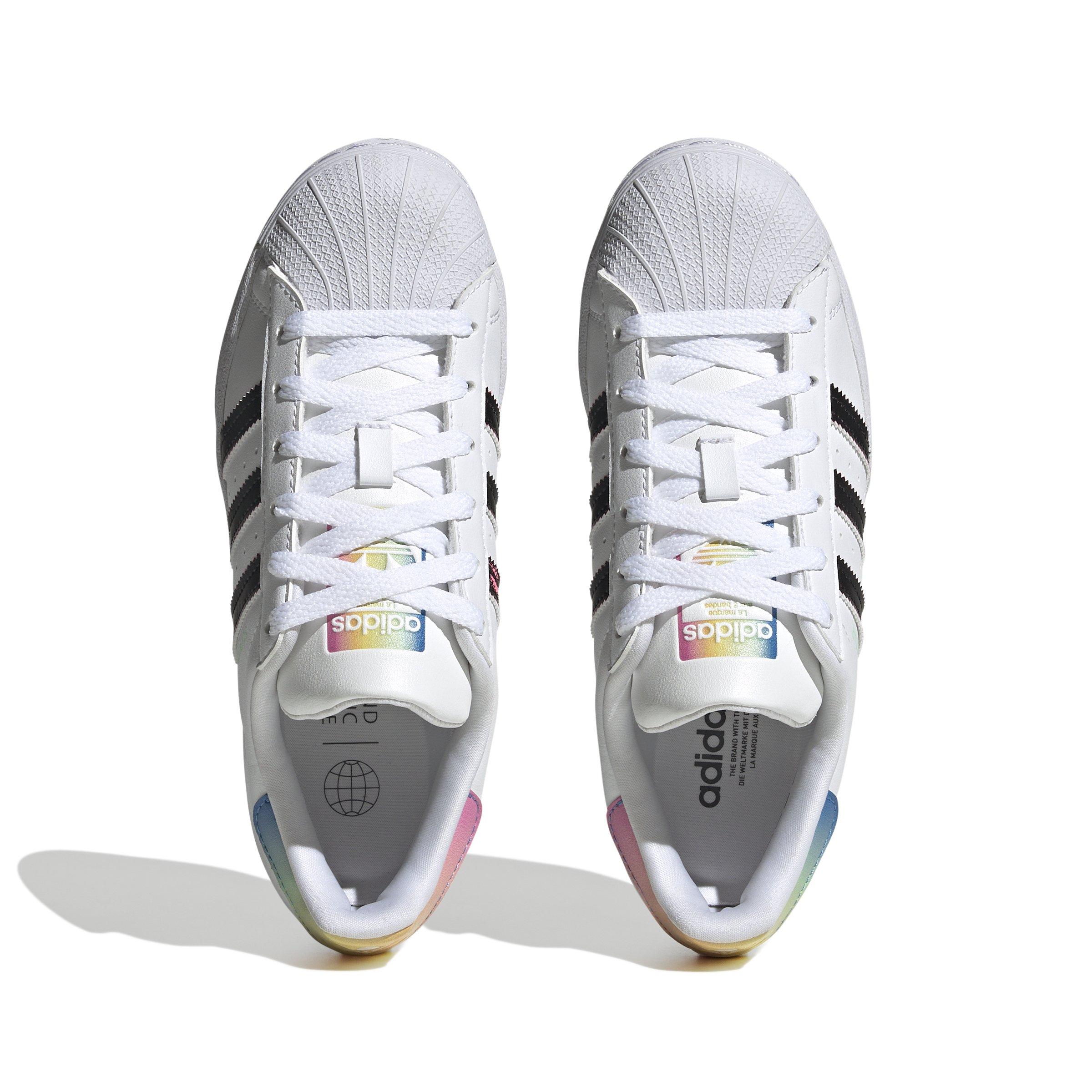 adidas Originals Superstar "Ftwr White/Beam Pink/Core Black" Grade School Boys' Shoe - WHITE/PINK/BLACK Thumbnail View 5