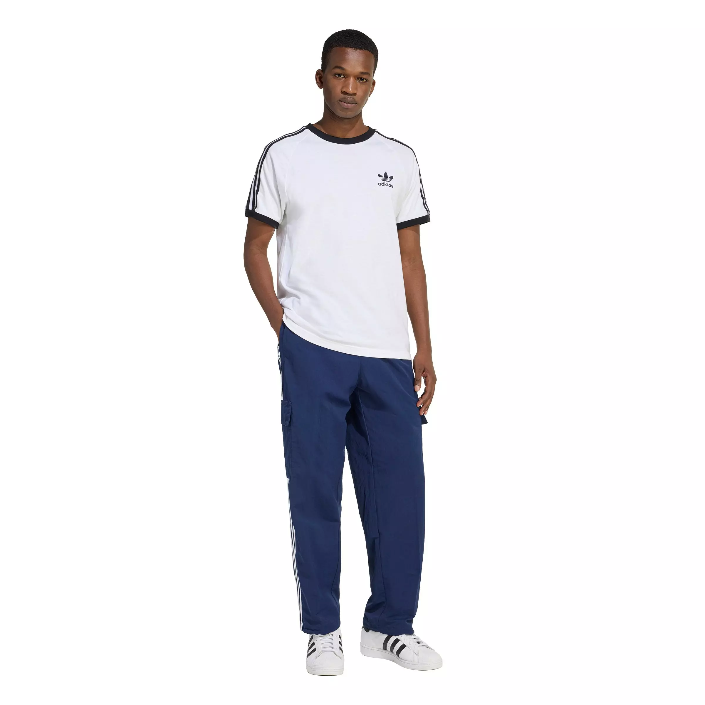 adidas Originals Men's Adicolor Classics 3-Stripes Cargo Pants - Indigo - INDIGO