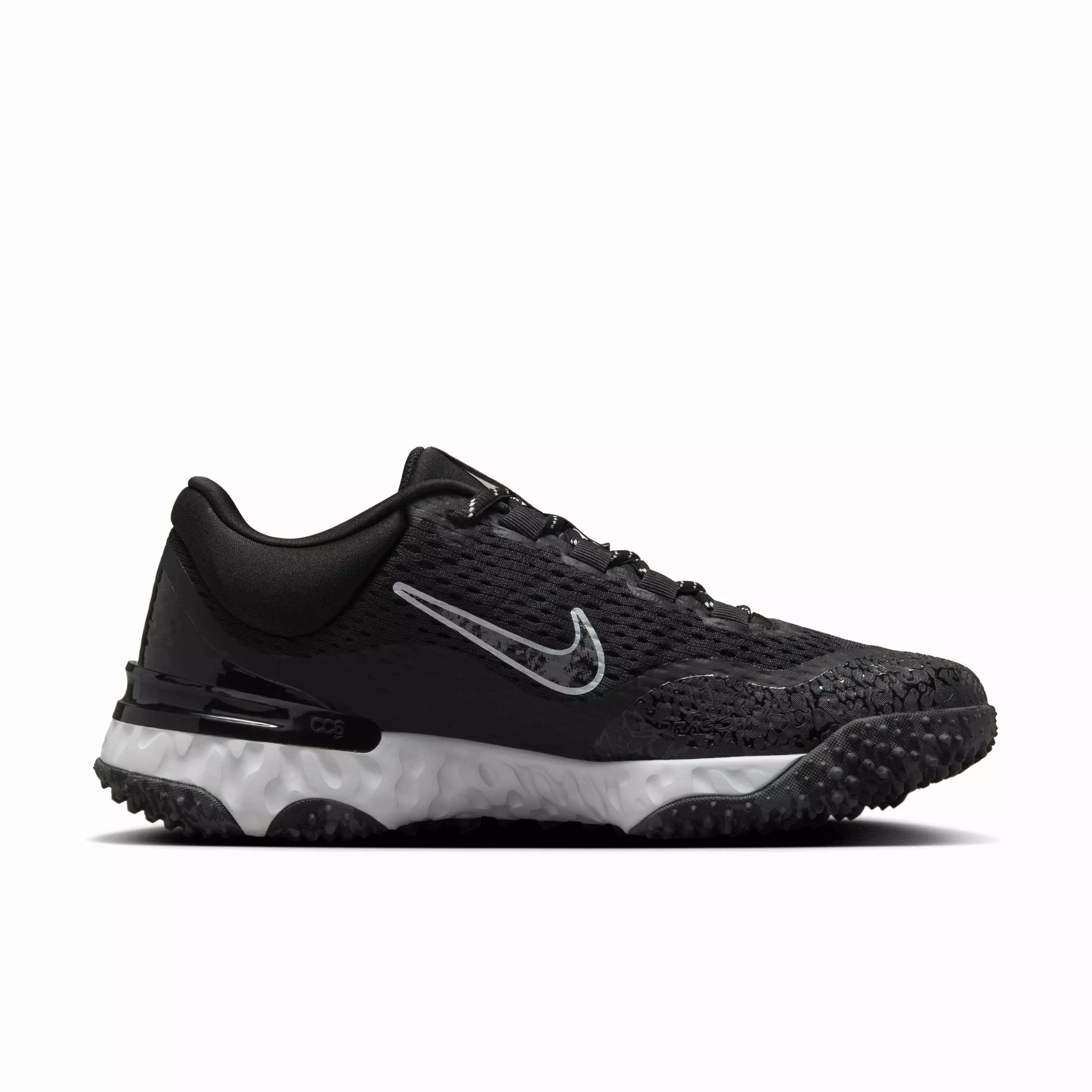 Nike Alpha Huarache Elite 4 Turf "Black/Pure Platinum/Iron Grey" Women's Softball Shoe - BLACK/PLATINUM/GREY