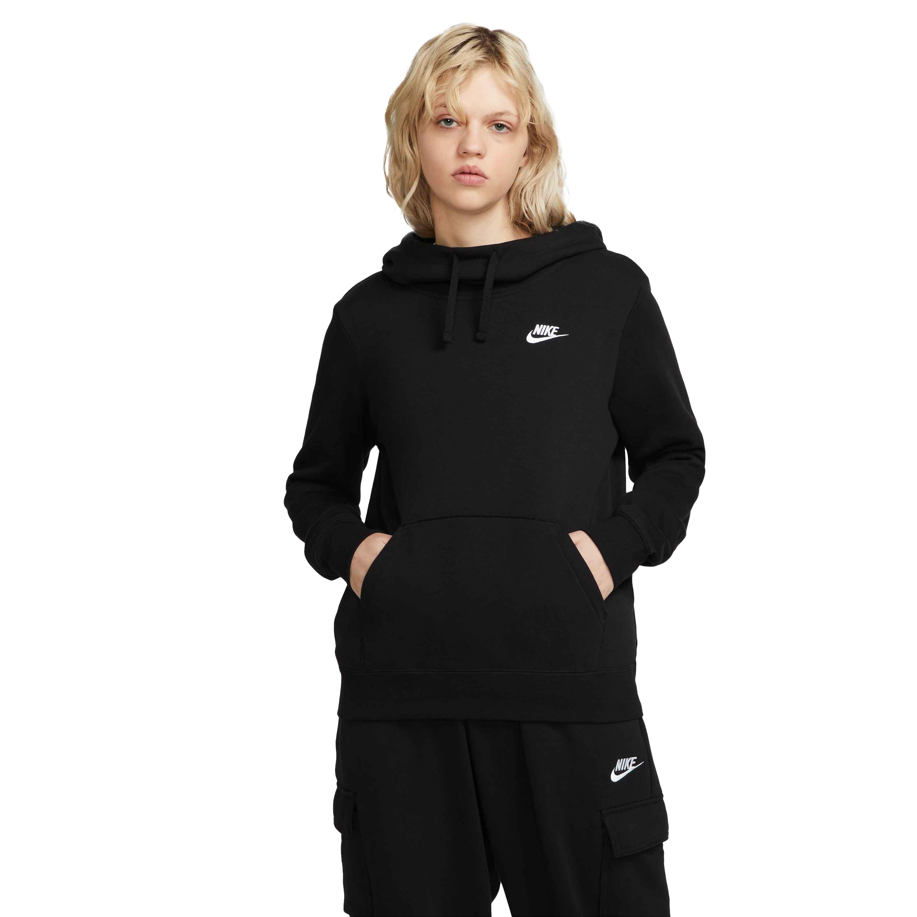 Nike Women's Sportswear Club Fleece Black Shorts-Plus Size - Hibbett