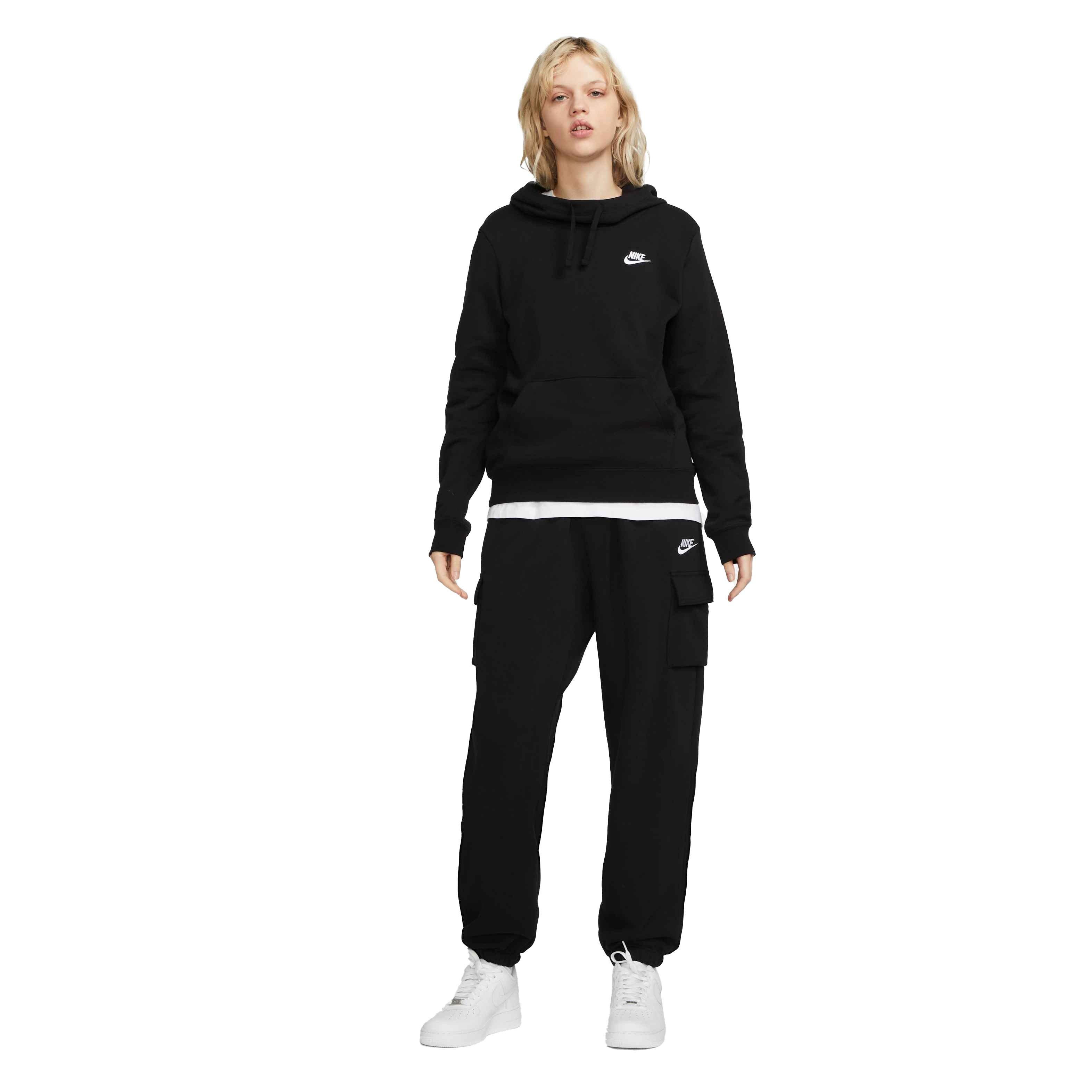 Nike Women's Sportswear Club Fleece Funnel-Neck Hoodie - Hibbett