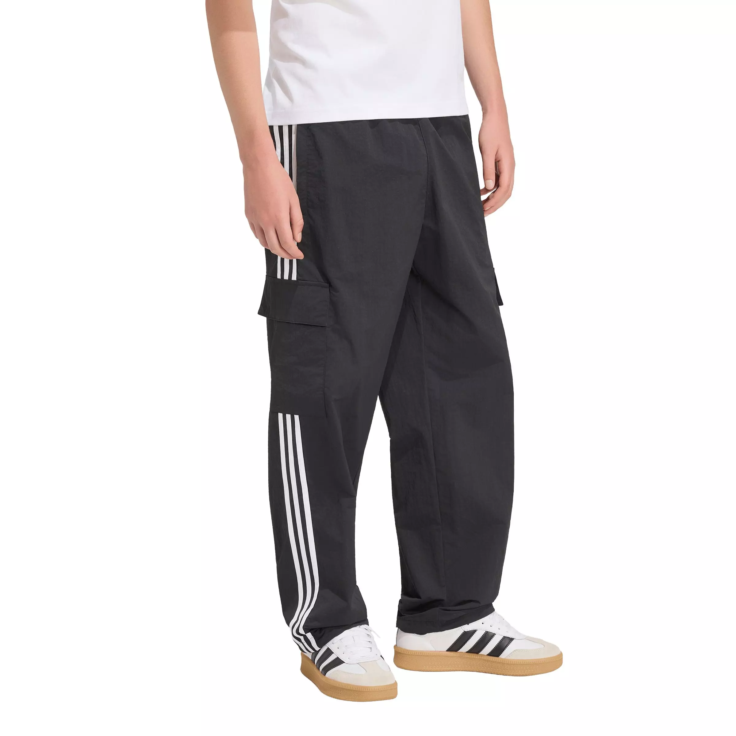 adidas Originals Men's Adicolor Classics 3-Stripes Cargo Pants -Black - BLACK