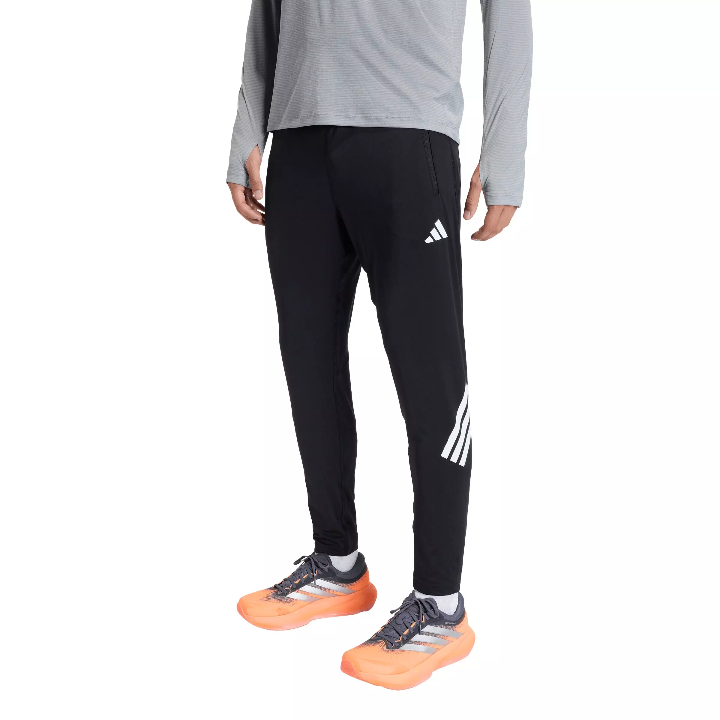 adidas Men's adi365 Iconic Running Pant - Black - BLACK