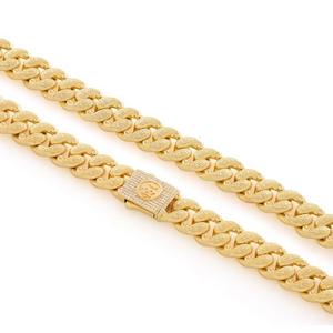 King Ice 12MM Filigree Miami Cuban Link Chain - Gold - GOLD