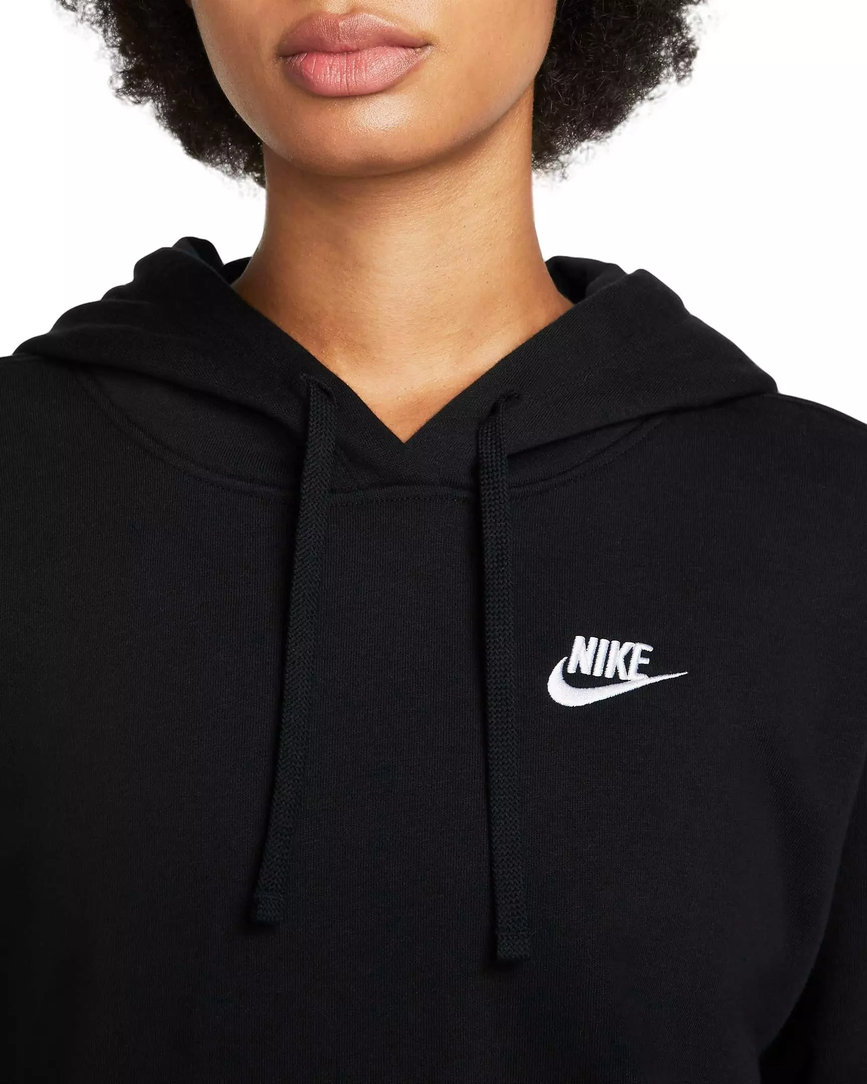 Nike Women's Sportswear Club Standard Fleece Pullover Hoodie - BLACK