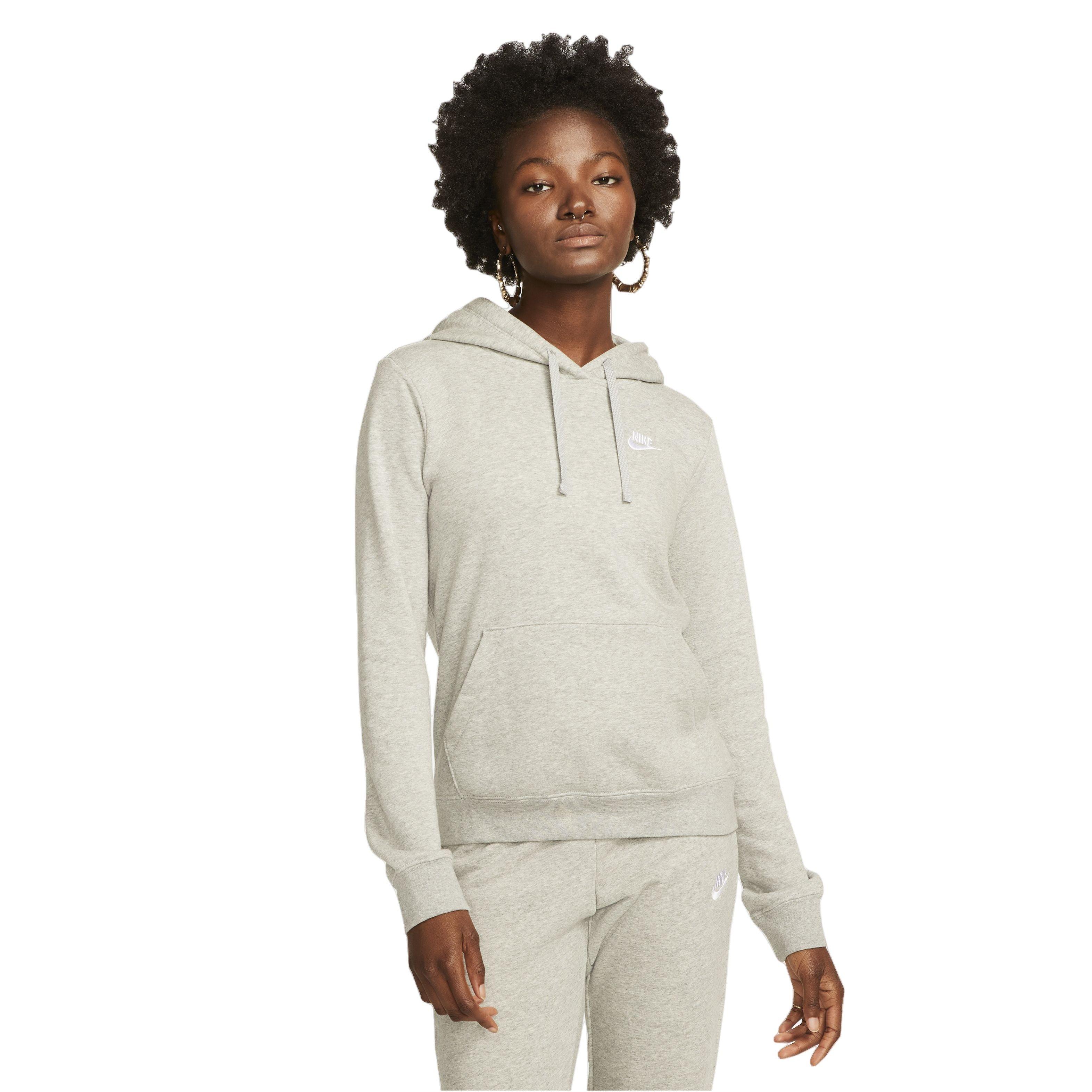 Nike Women's Sportswear Club Standard Fleece Pullover Hoodie - GREY Thumbnail View 1