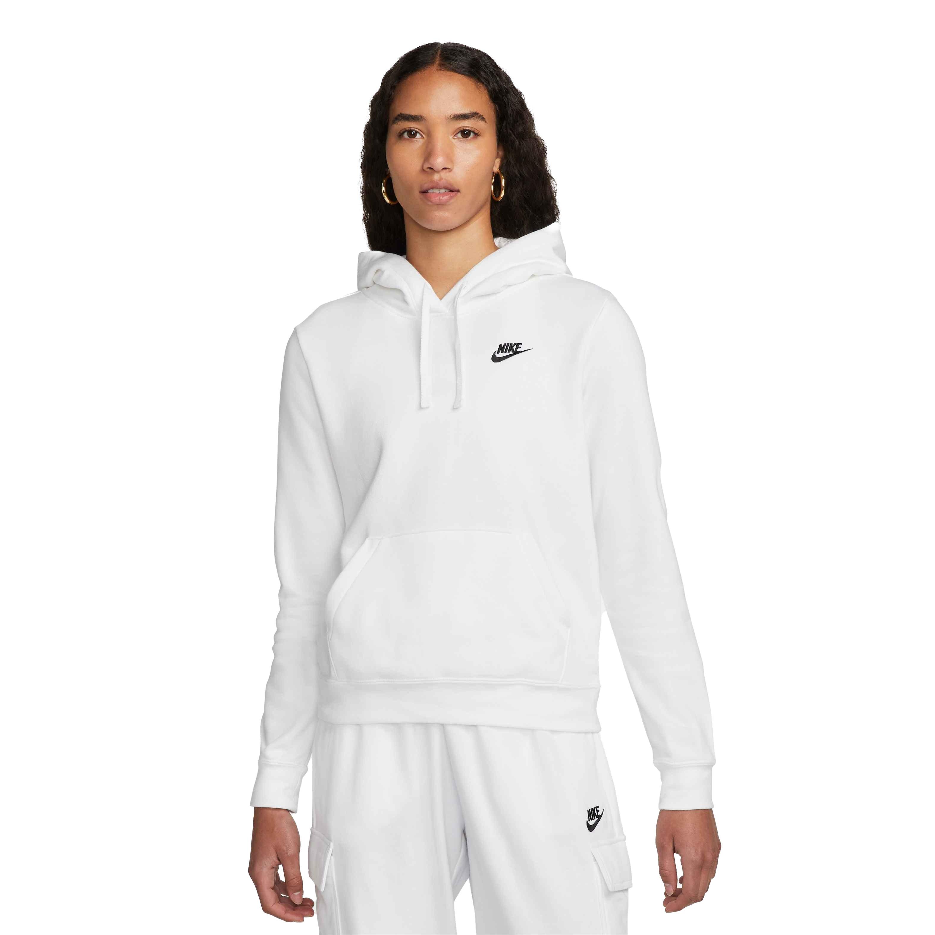 Nike Women's Sportswear Club Standard Fleece Pullover Hoodie - BLACK Thumbnail View 1
