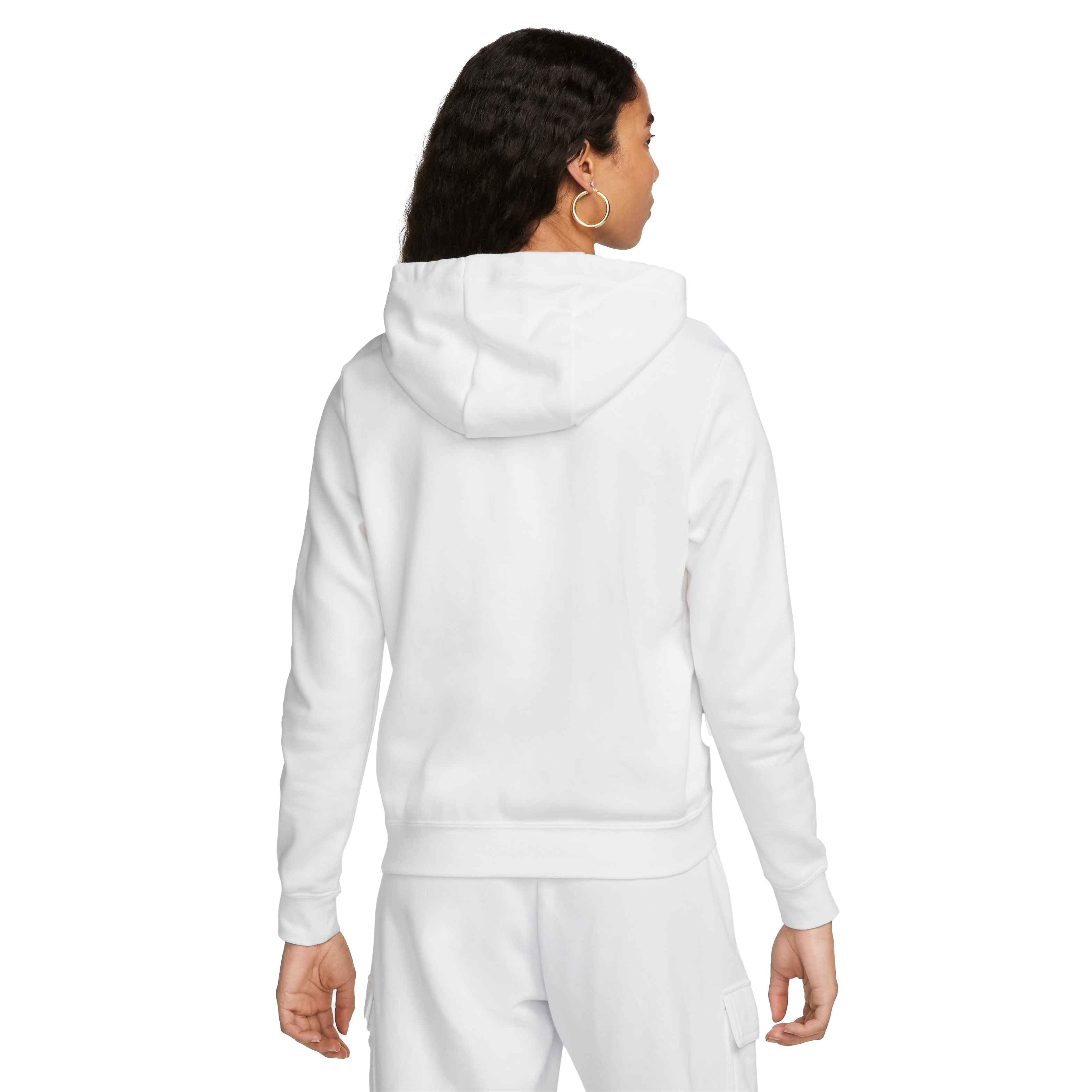 Nike Women's Sportswear Club Standard Fleece Pullover Hoodie - BLACK Thumbnail View 2