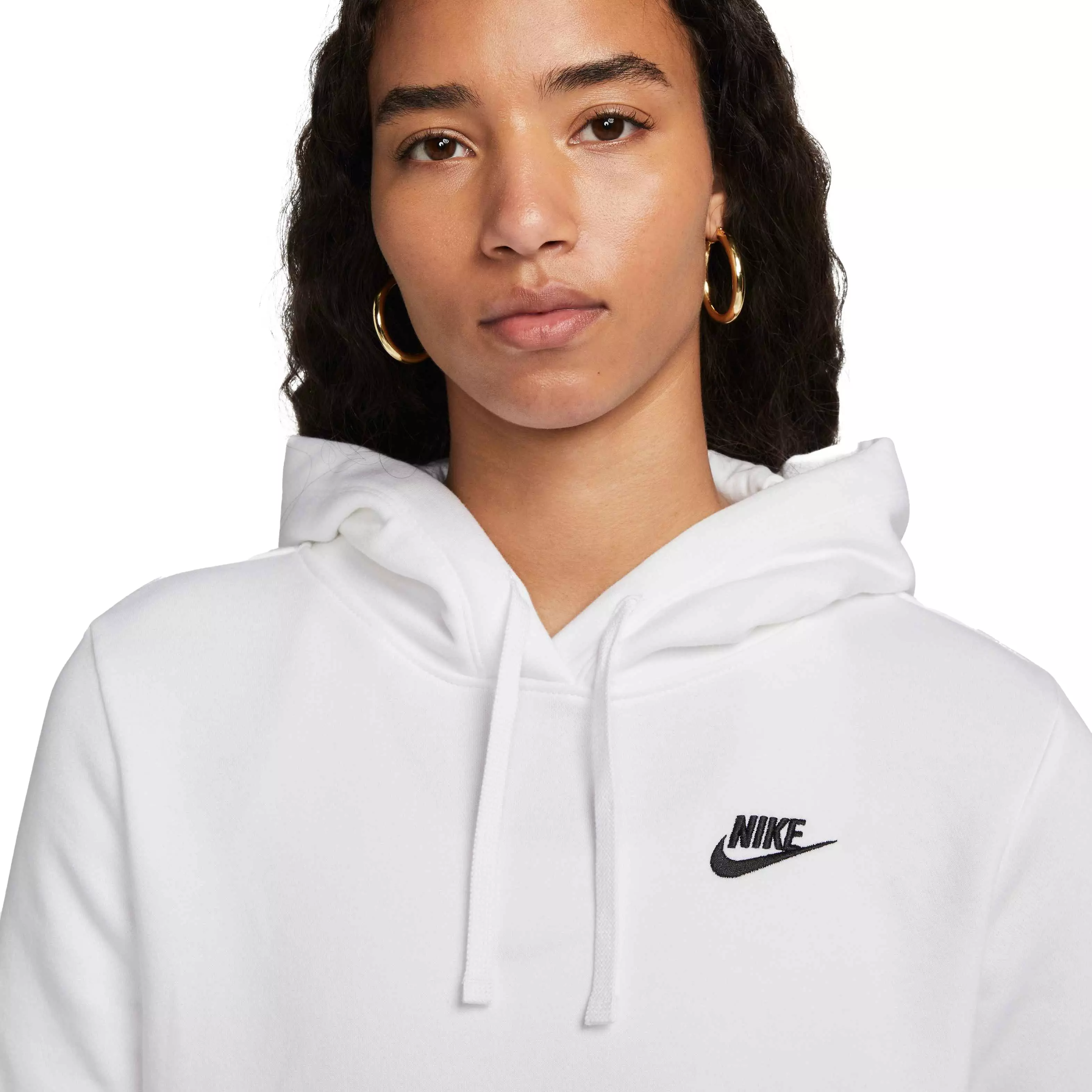 Nike Women's Sportswear Club Standard Fleece Pullover Hoodie - BLACK