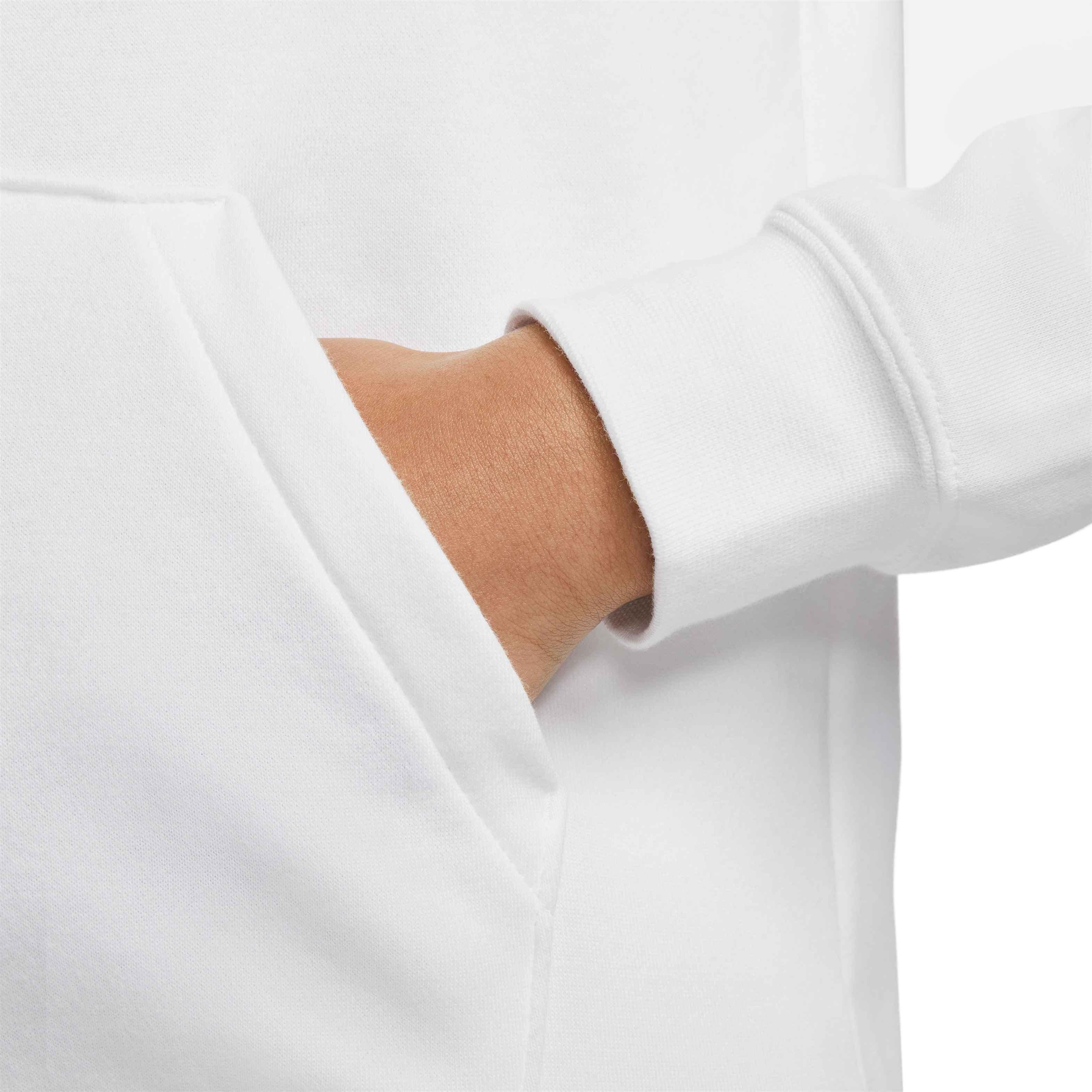 Nike Women's Sportswear Club Standard Fleece Pullover Hoodie - BLACK Thumbnail View 4