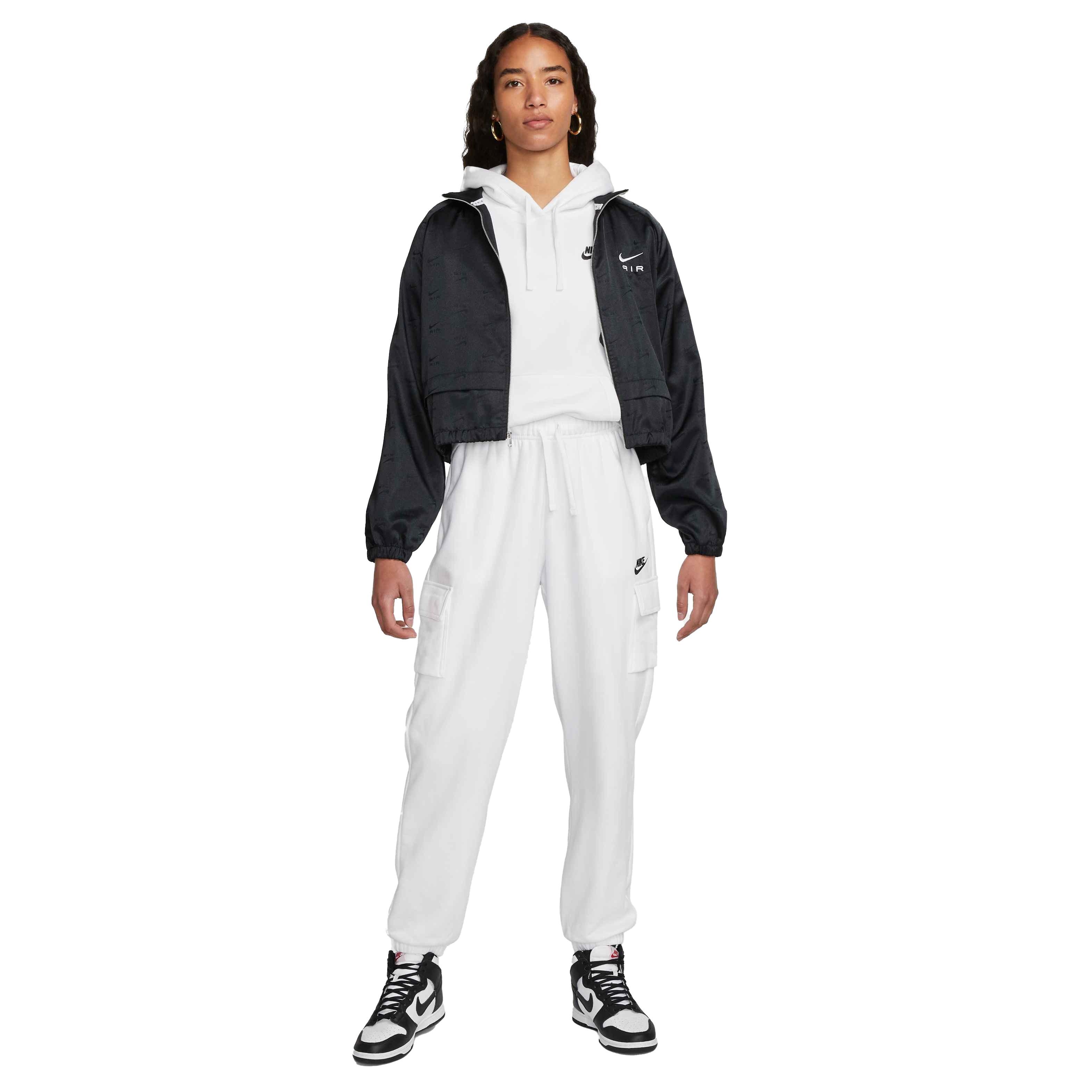 Nike Women's Sportswear Club Standard Fleece Pullover Hoodie - BLACK Thumbnail View 6