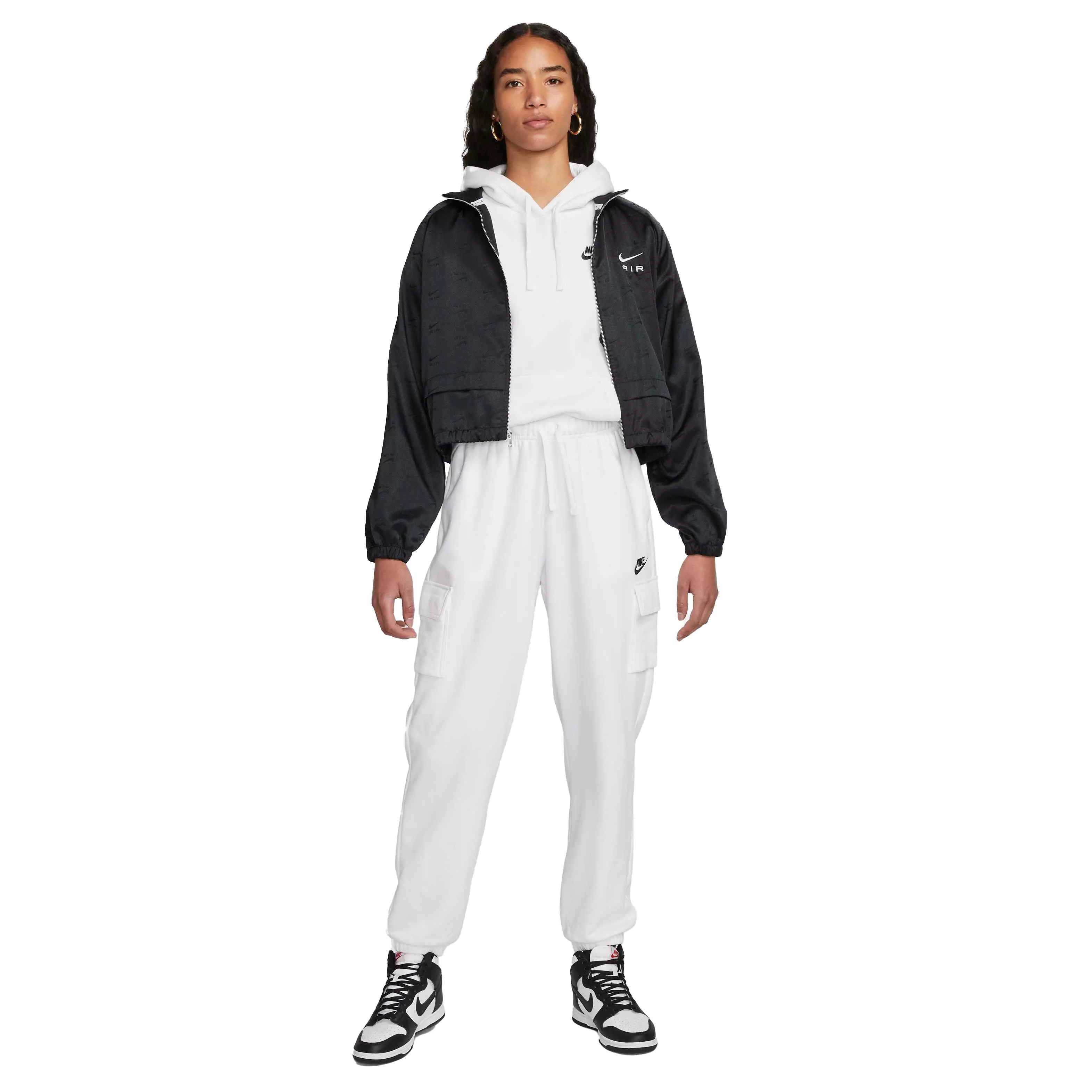 Nike Women's Sportswear Club Standard Fleece Pullover Hoodie - BLACK