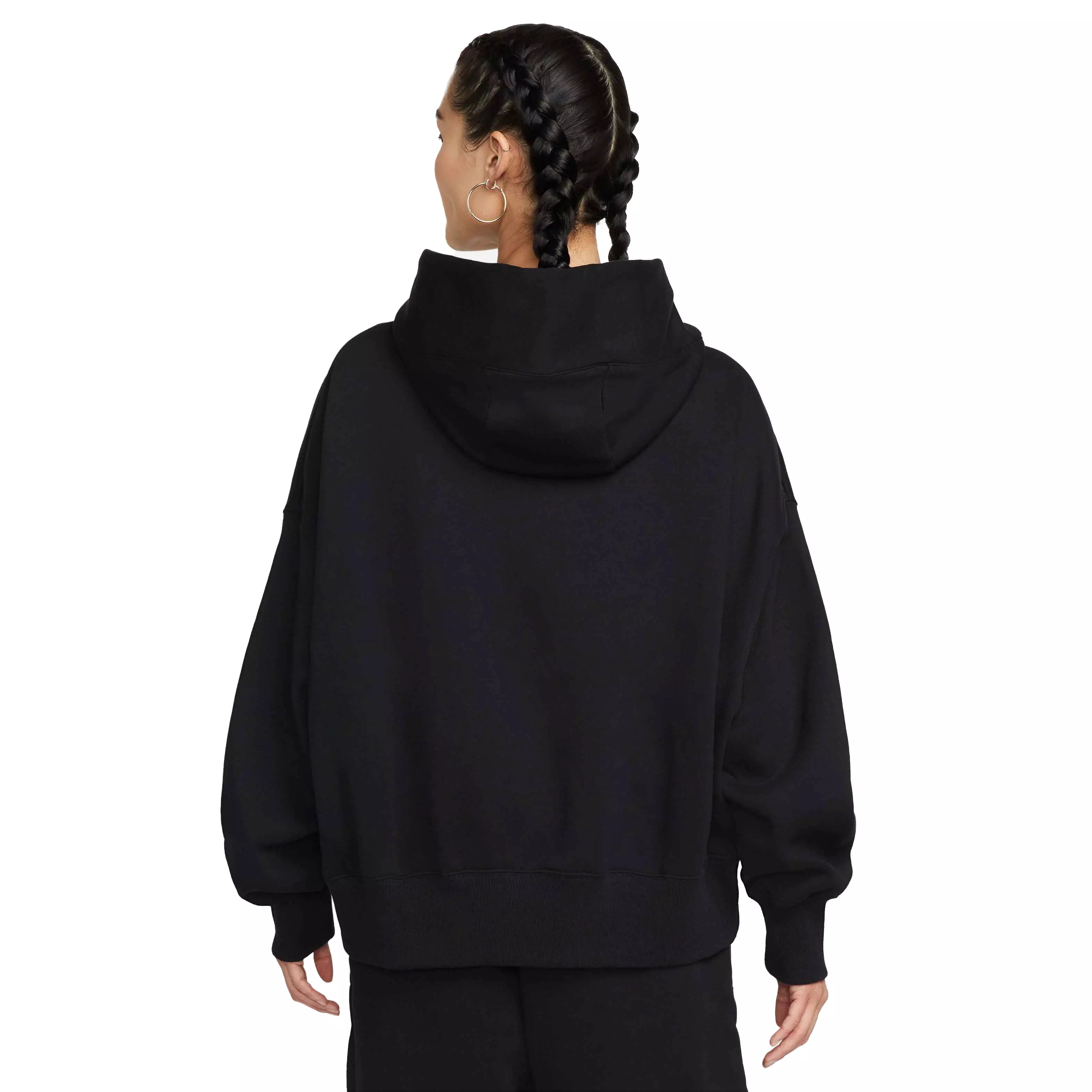 Nike Women's Sportswear Phoenix Fleece Over-Oversized Pullover Hoodie - BLACK