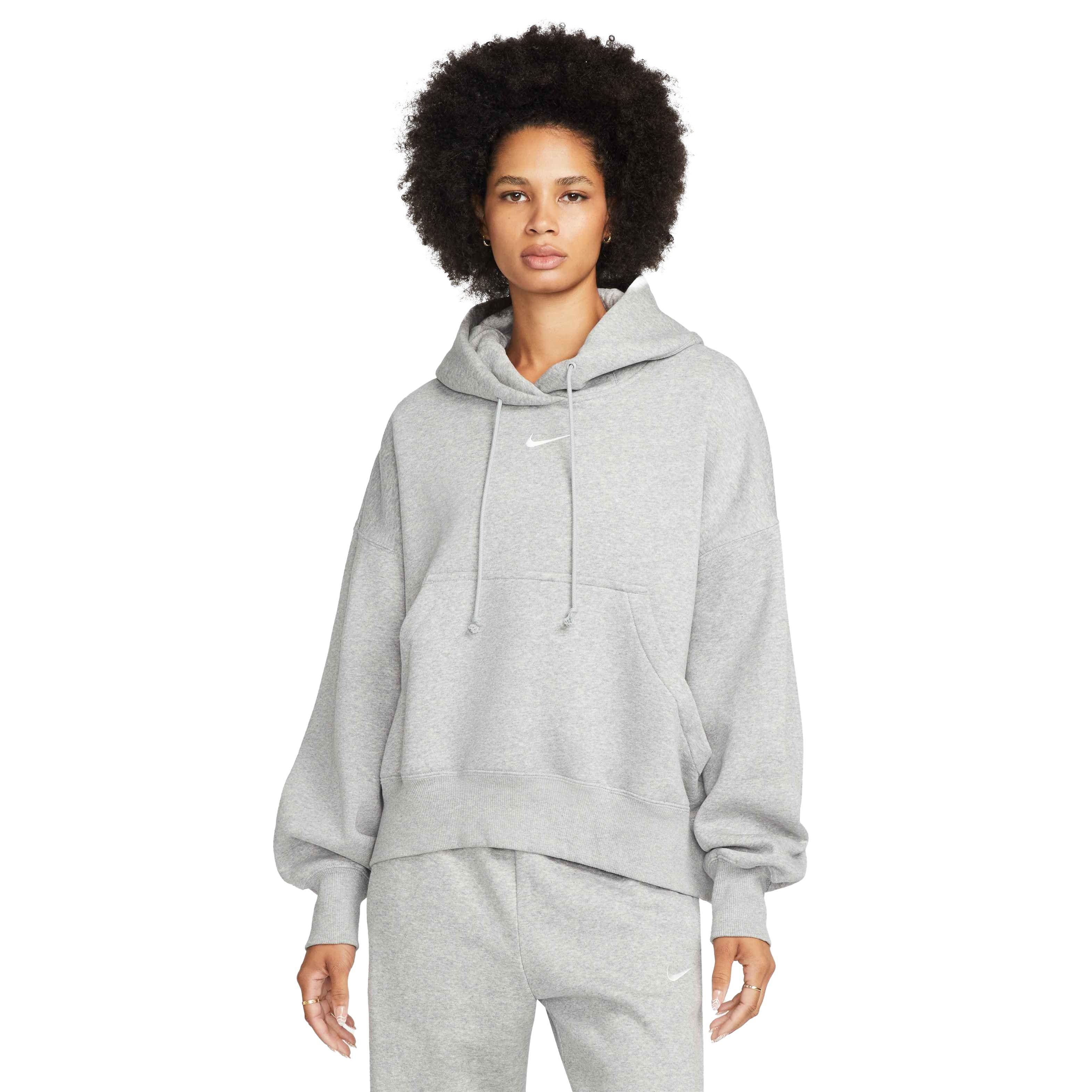 Nike Women's Sportswear Phoenix Fleece Over-Oversized Pullover Hoodie - GREY Thumbnail View 1
