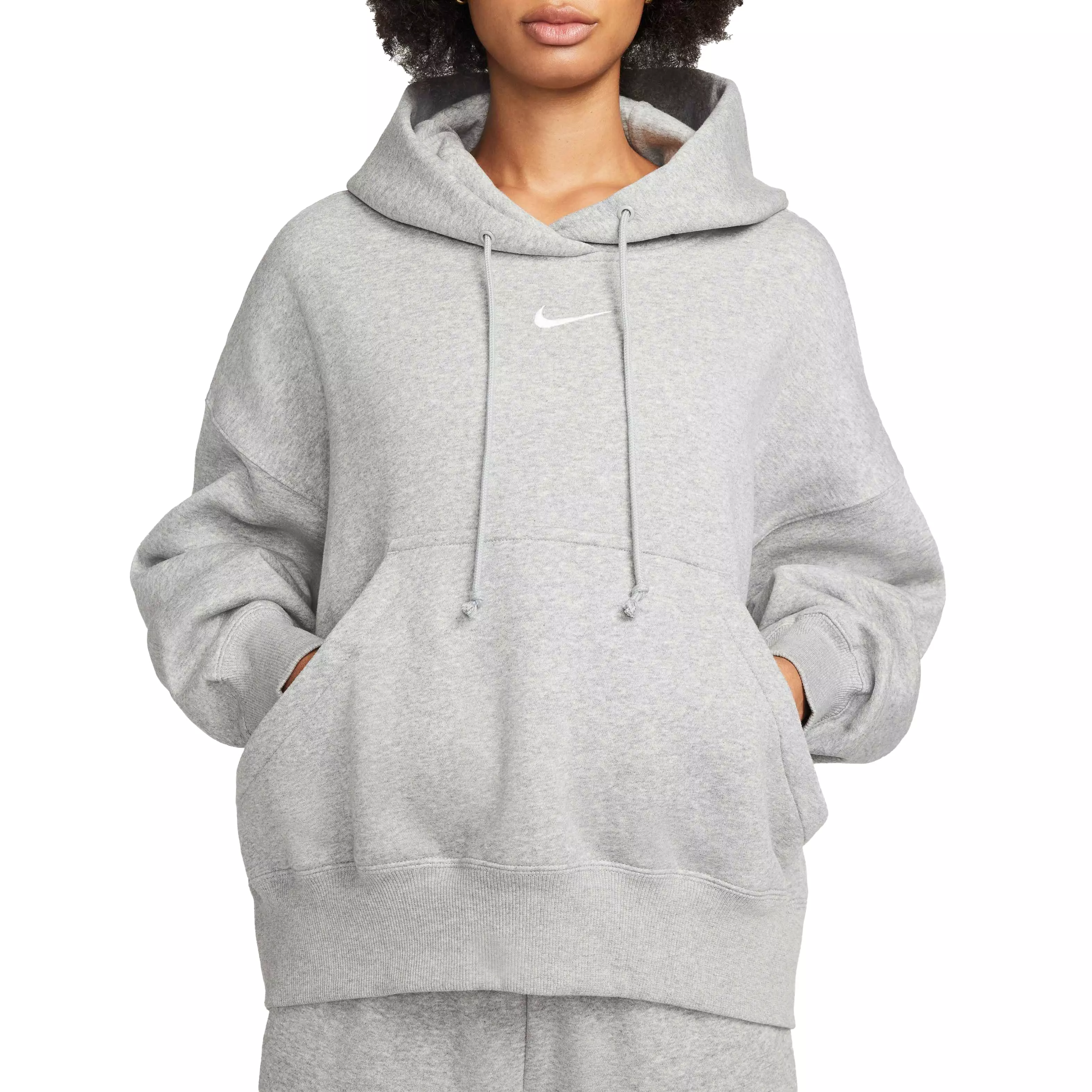 Nike Women's Sportswear Phoenix Fleece Over-Oversized Pullover Hoodie - GREY