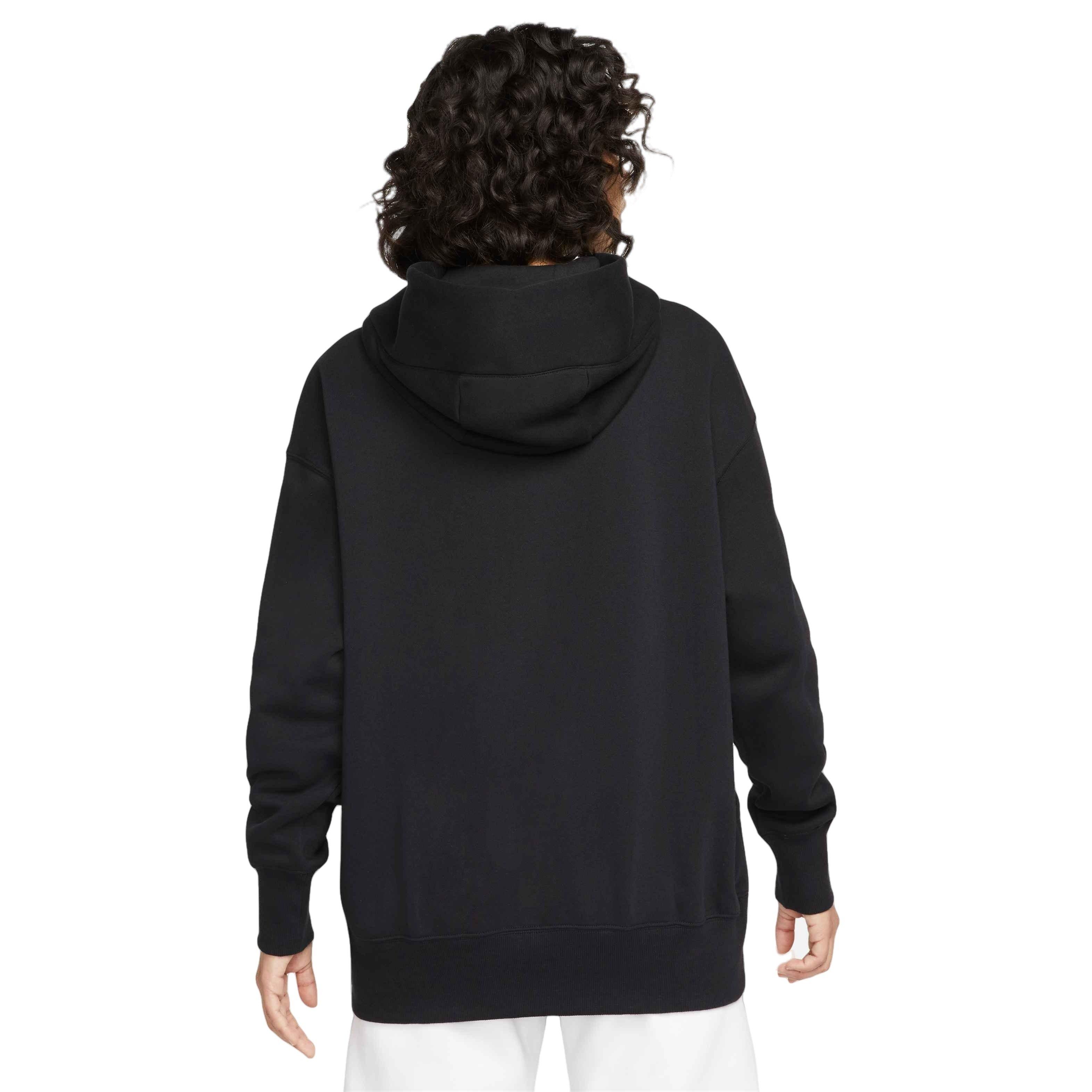 Nike Women's Sportswear Phoenix Oversized Fleece Pullover Hoodie - BLACK Thumbnail View 2