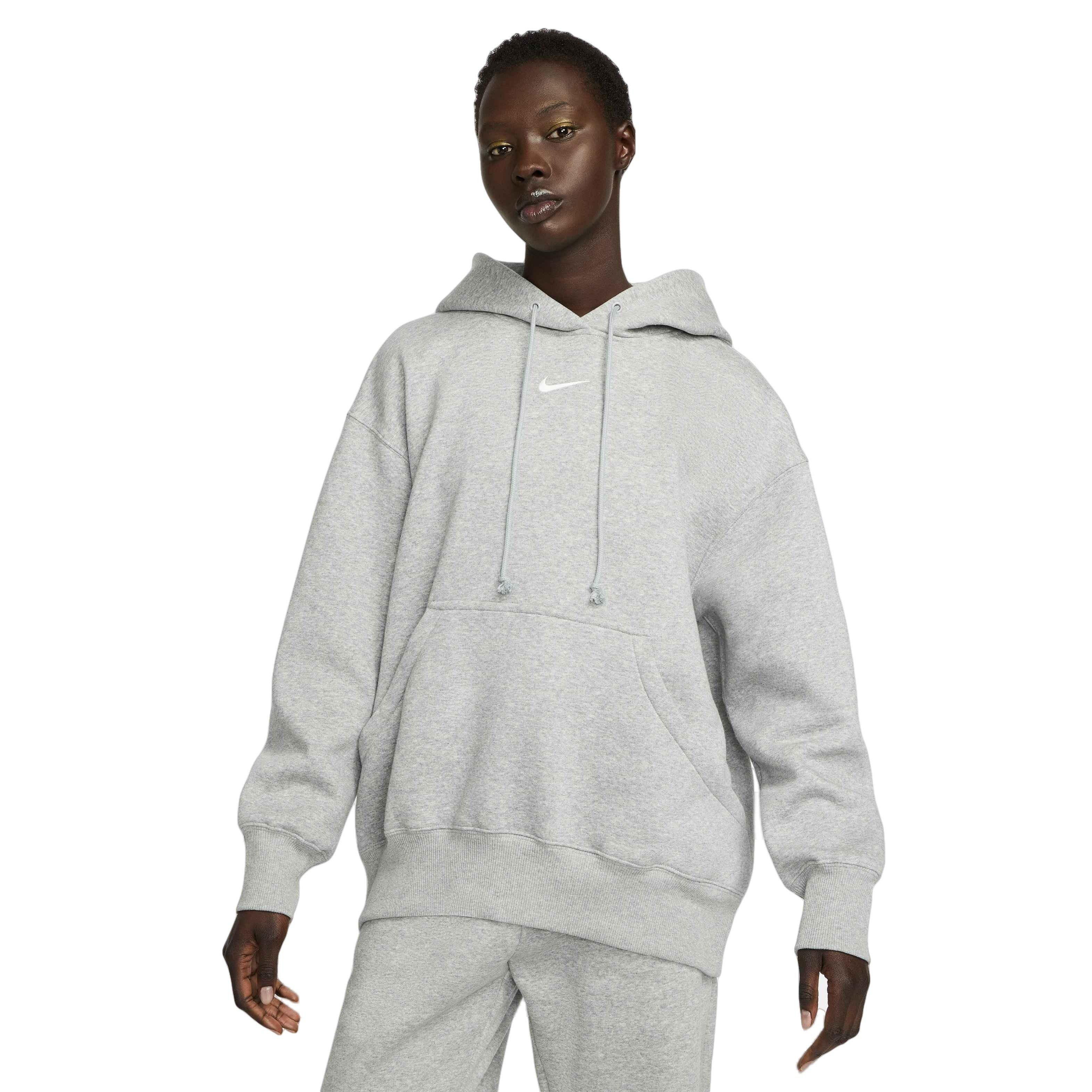 Nike Women's Sportswear Phoenix Oversized Fleece Pullover Hoodie - GREY Thumbnail View 1
