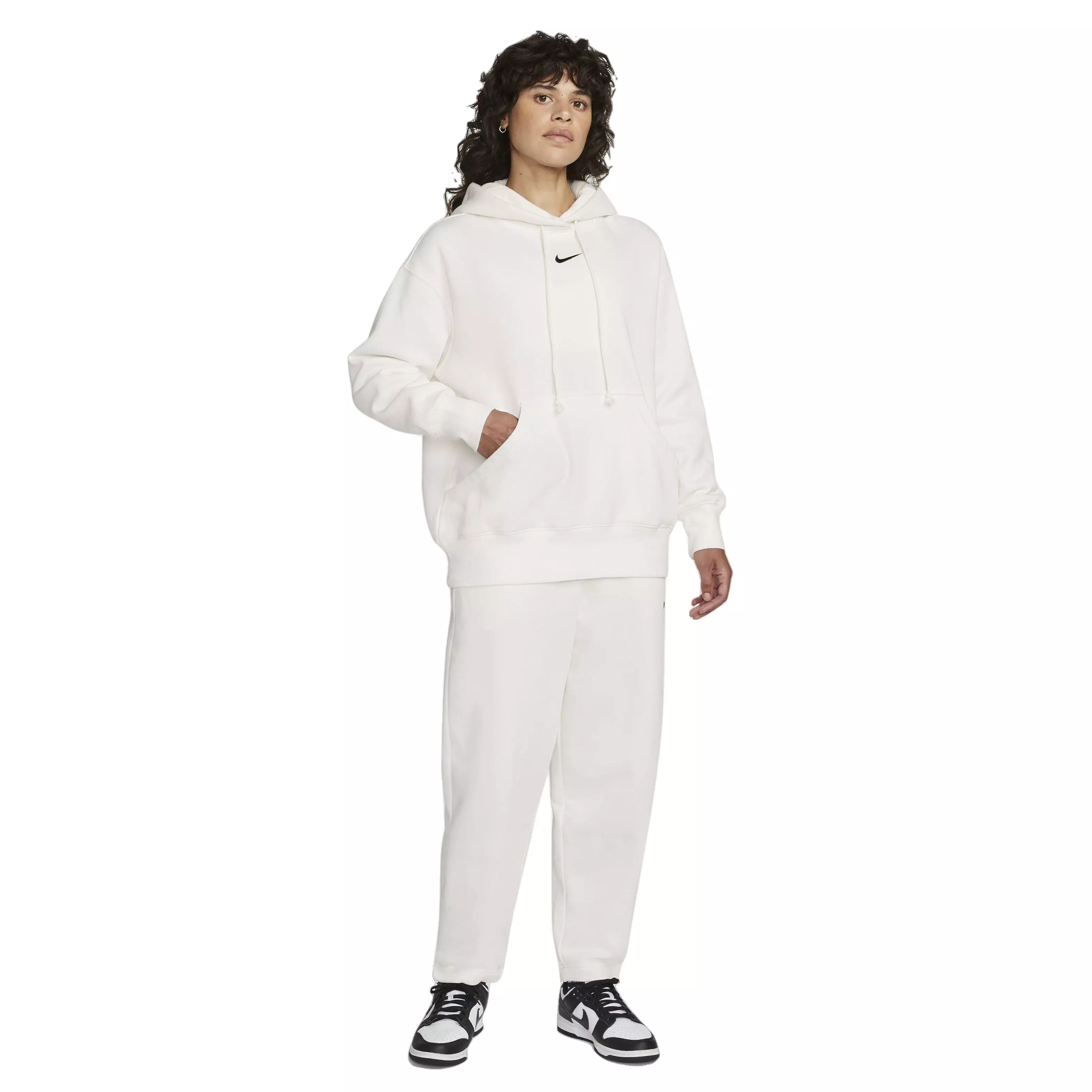 Nike Women's Sportswear Phoenix Oversized Fleece Pullover Hoodie - BLACK