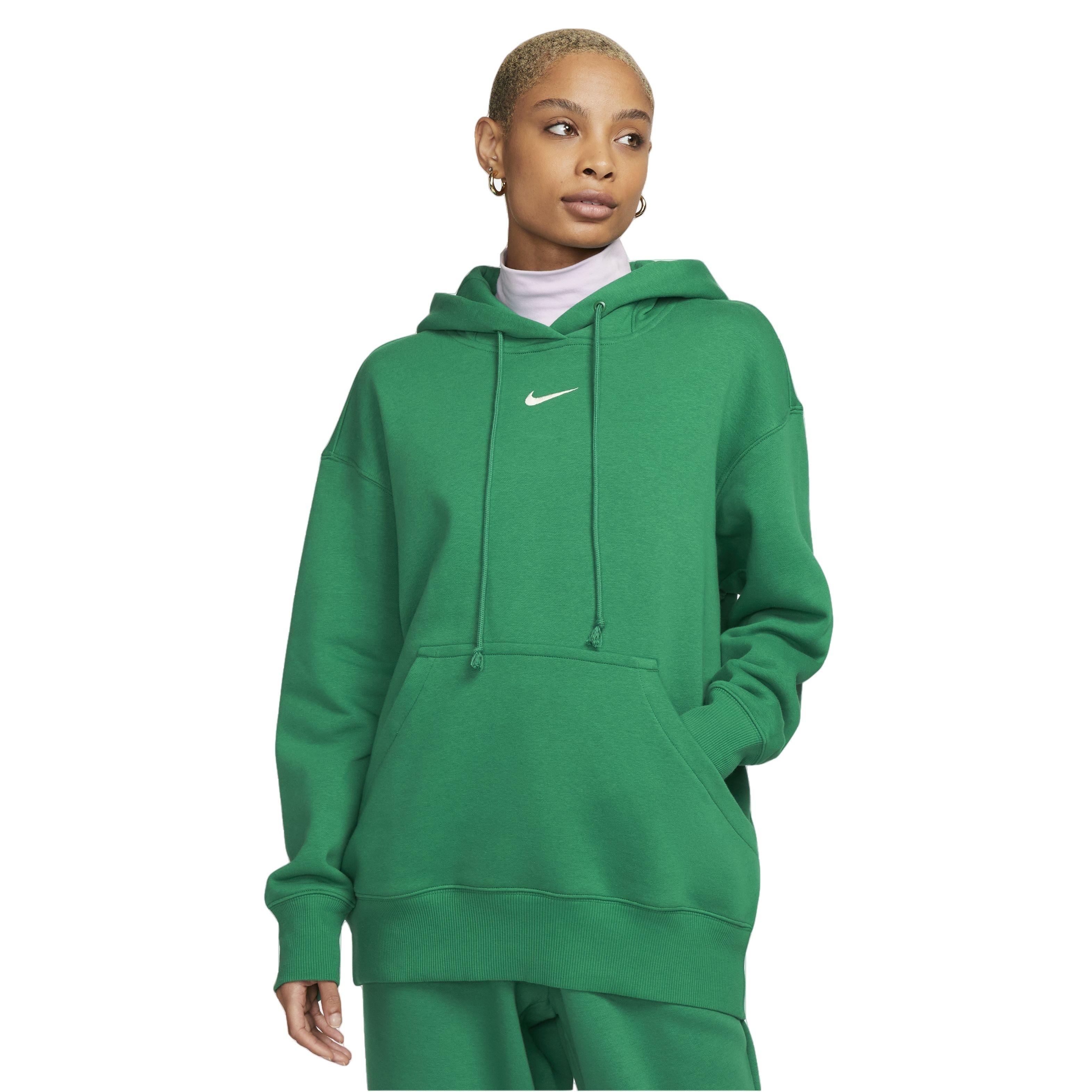 Nike Women's Sportswear Phoenix Oversized Fleece Pullover Hoodie - GREEN Thumbnail View 1