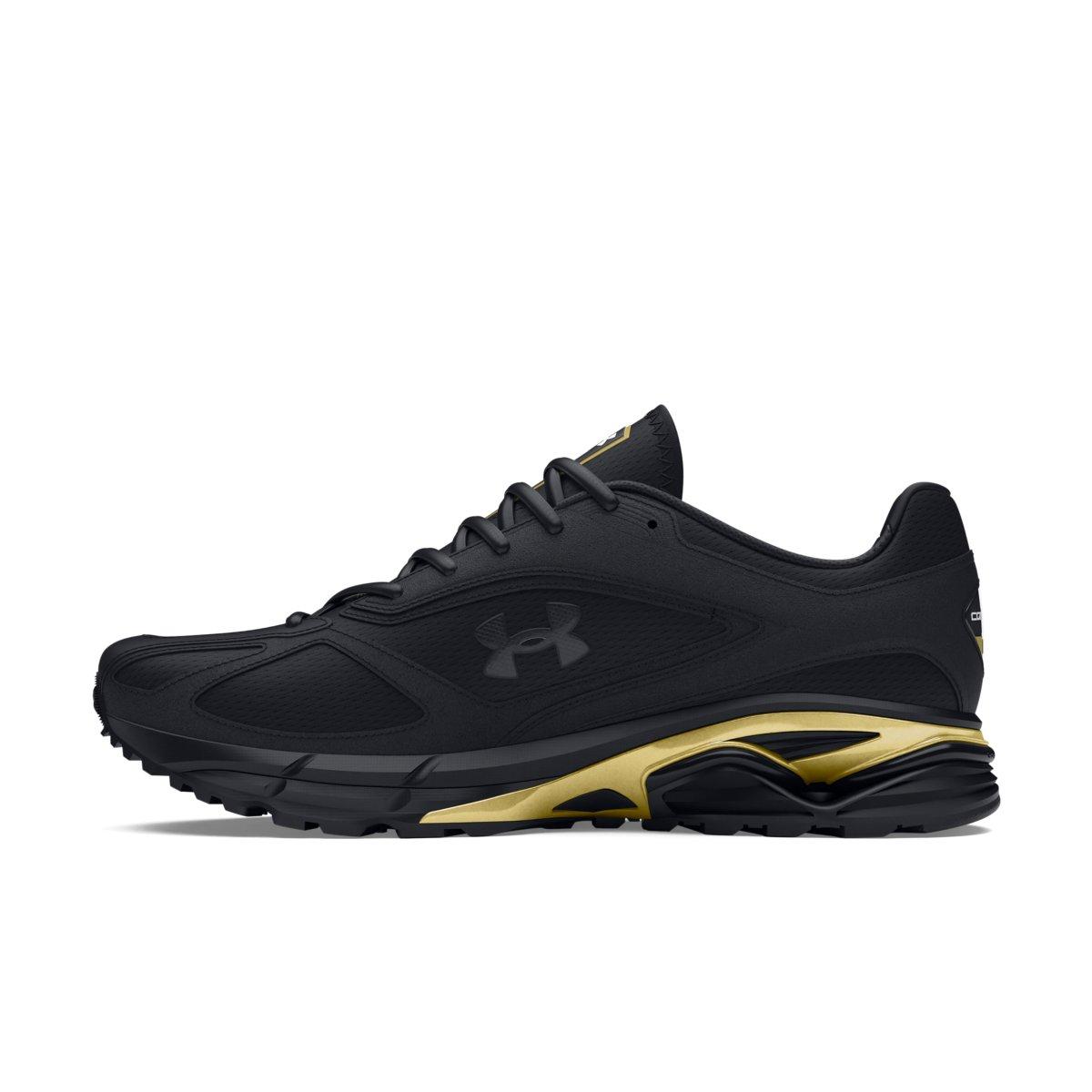 Under Armour Apparition "Black/Metallic Gold" Unisex Running Shoe - BLACK/GOLD Thumbnail View 2