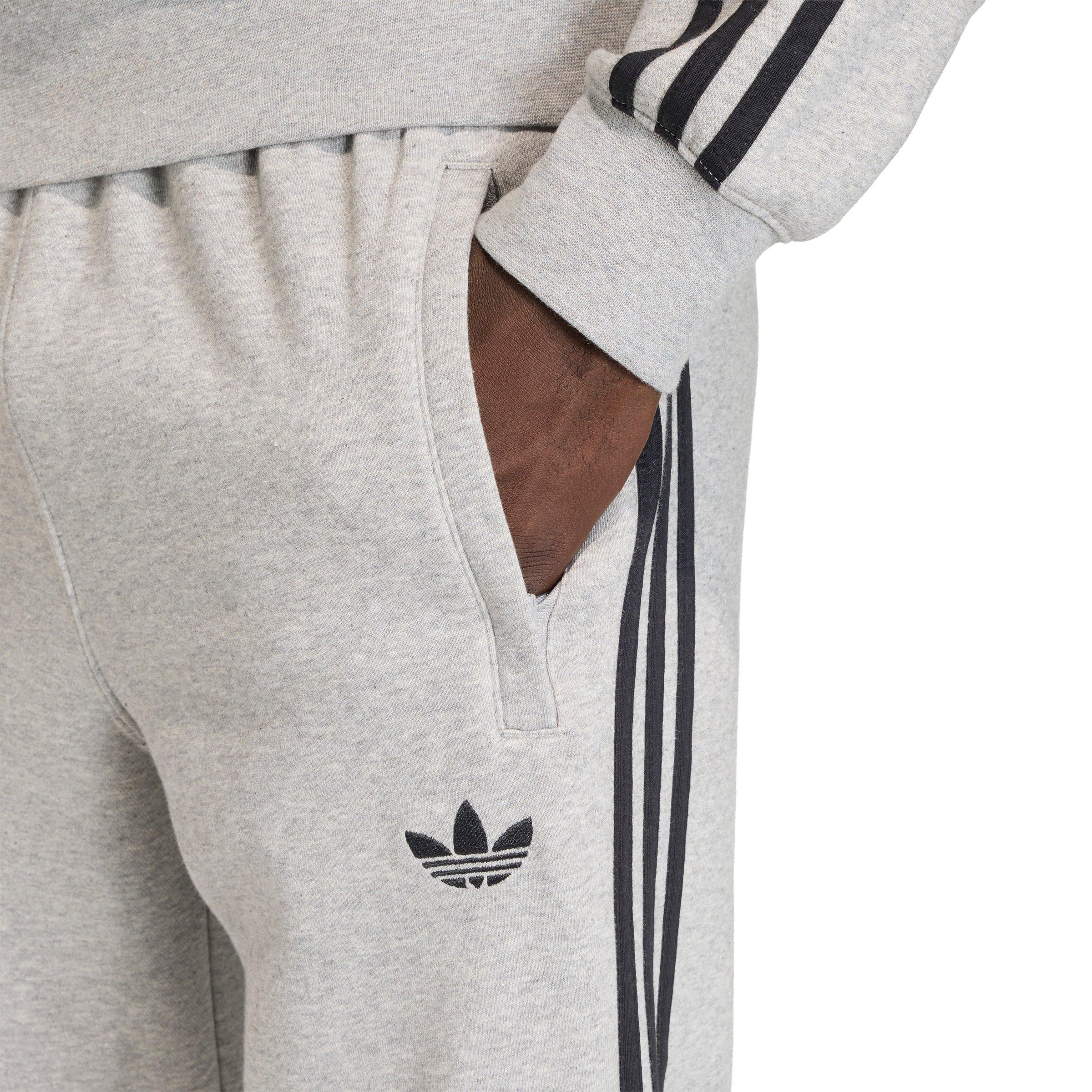adidas Originals Men's 3-Stripes Sweatpants - Grey - GREY Thumbnail View 4