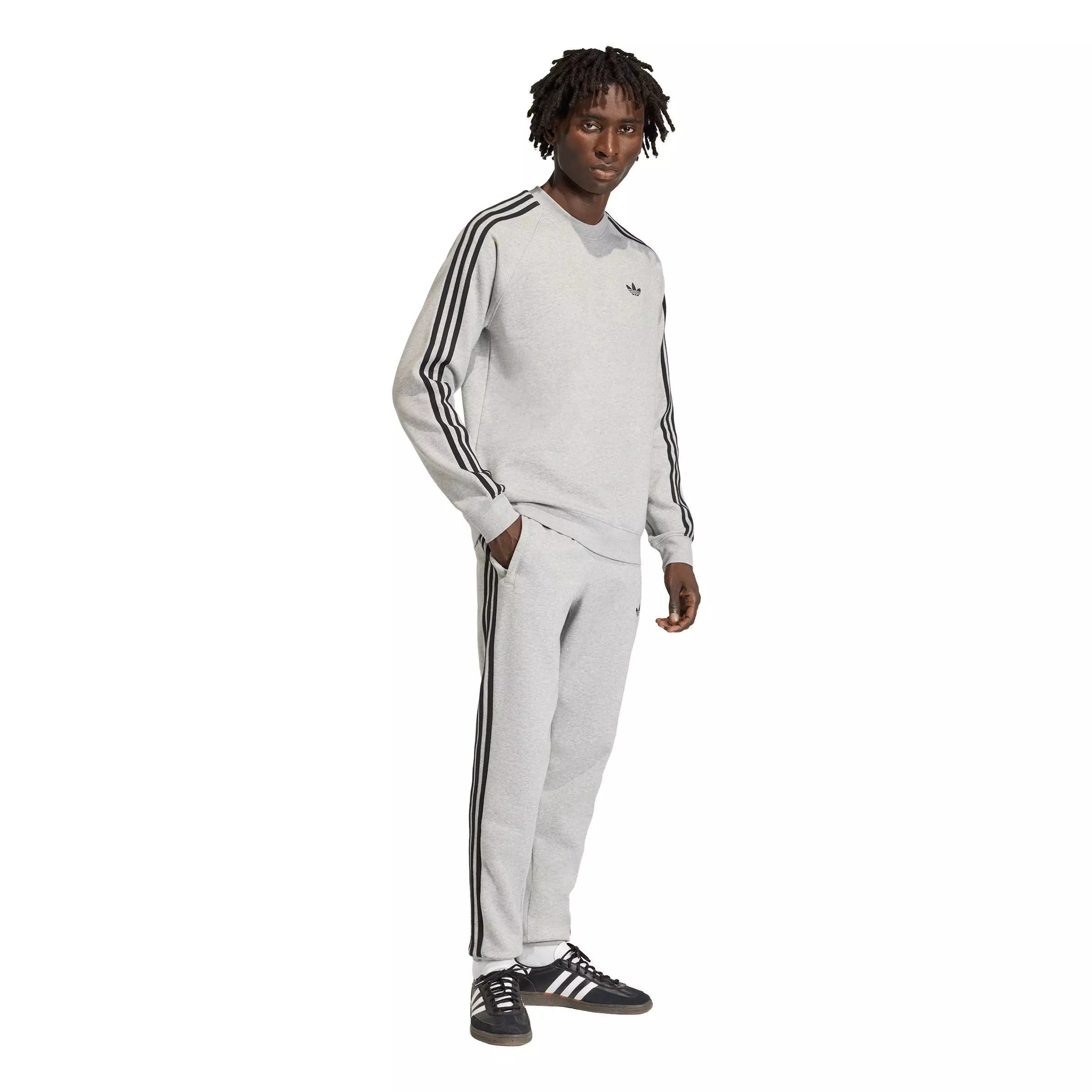 adidas Originals Men's 3-Stripes Sweatpants - Grey - GREY