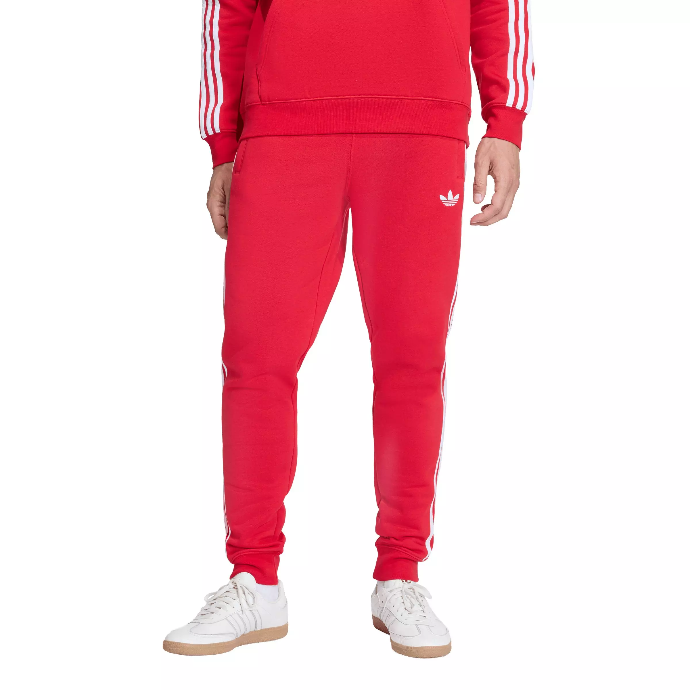 adidas Originals Men's 3-Stripes Sweatpants -Red - RED