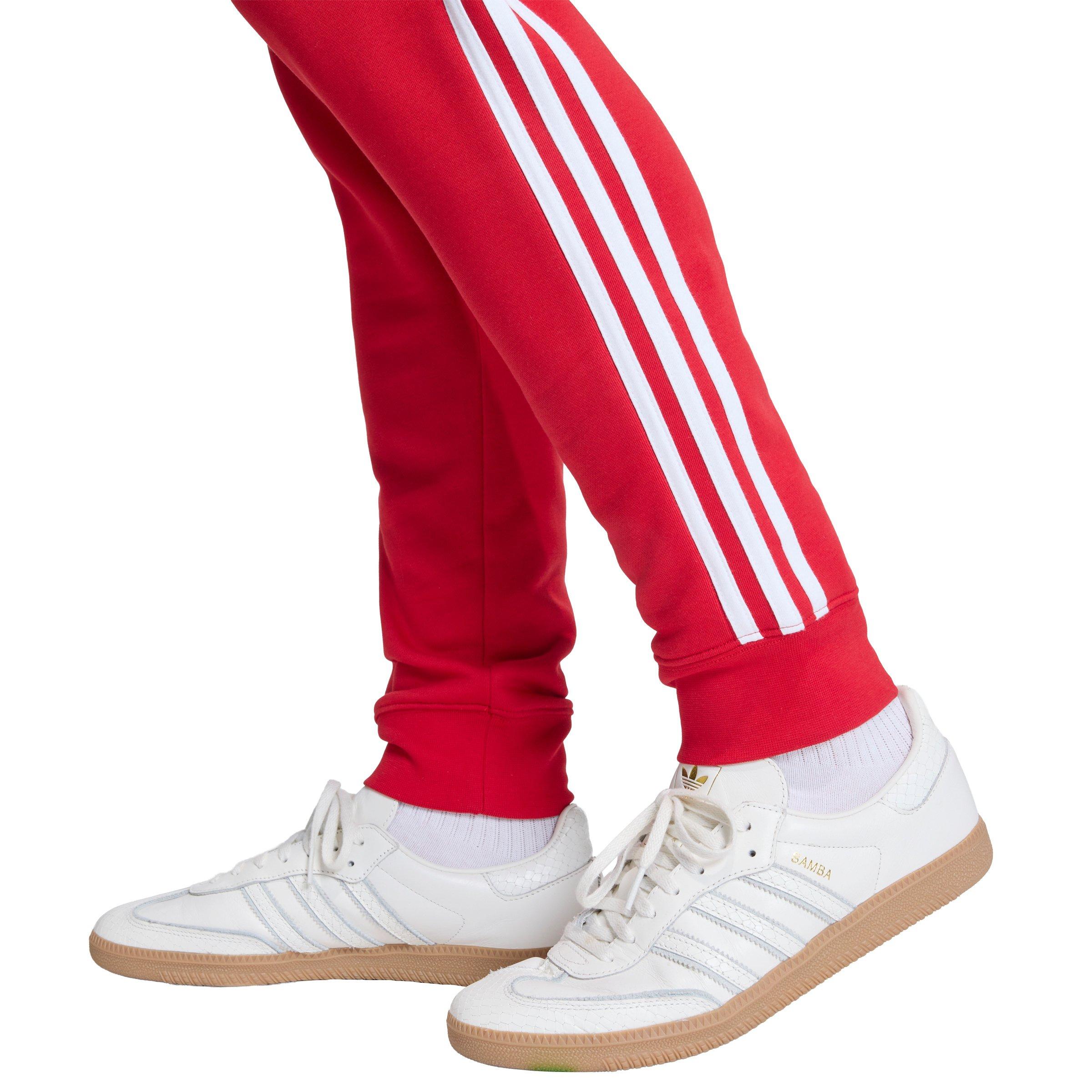adidas Originals Men's 3-Stripes Sweatpants -Red - RED Thumbnail View 4