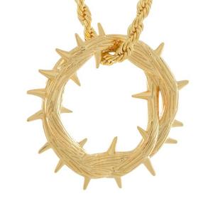King Ice Crown of Thorns Necklace - Gold - GOLD