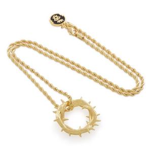 King Ice Crown of Thorns Necklace - Gold - GOLD