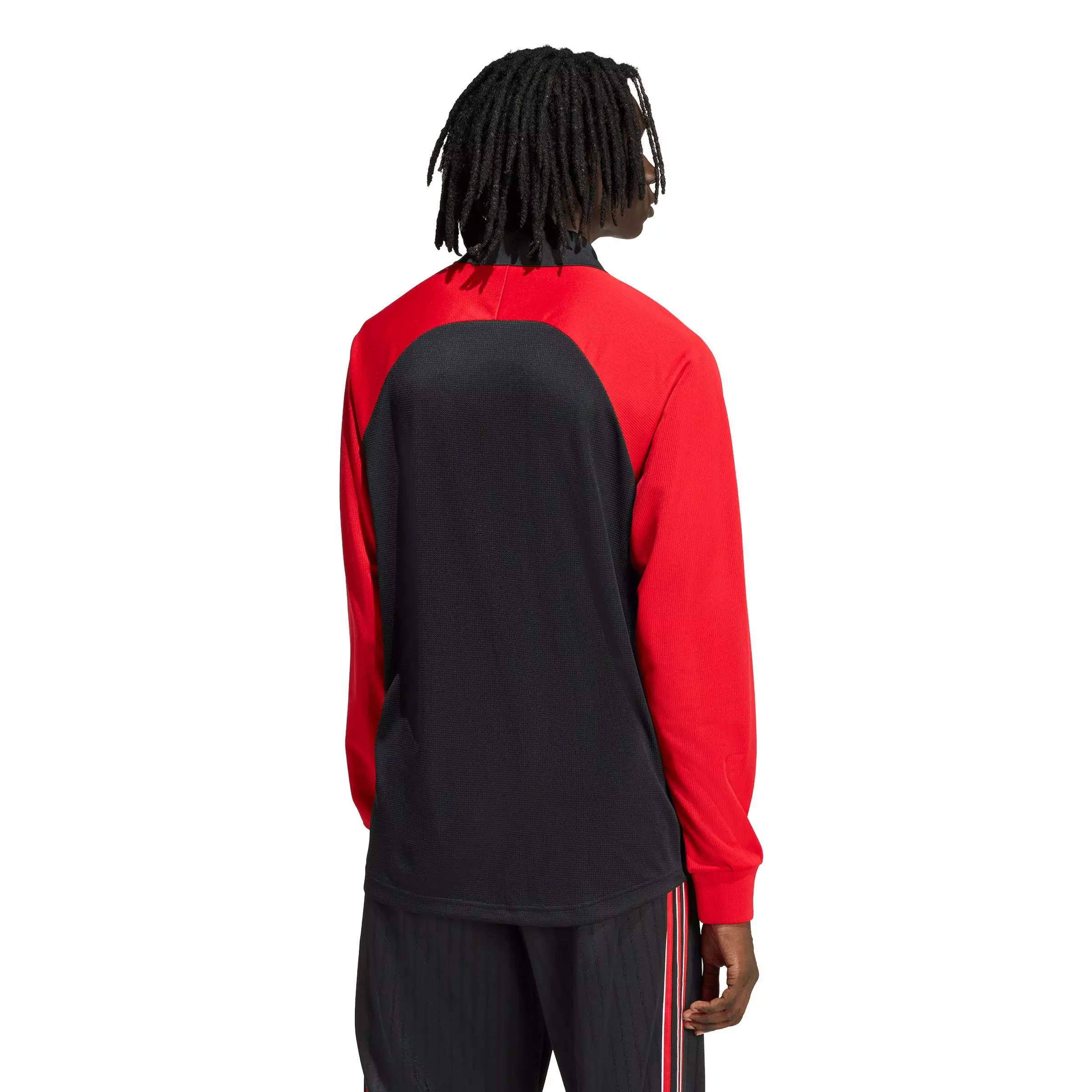 adidas Originals Men's Sponsored Archive Long-Sleeve Tee - Black/Red - BLACK/RED