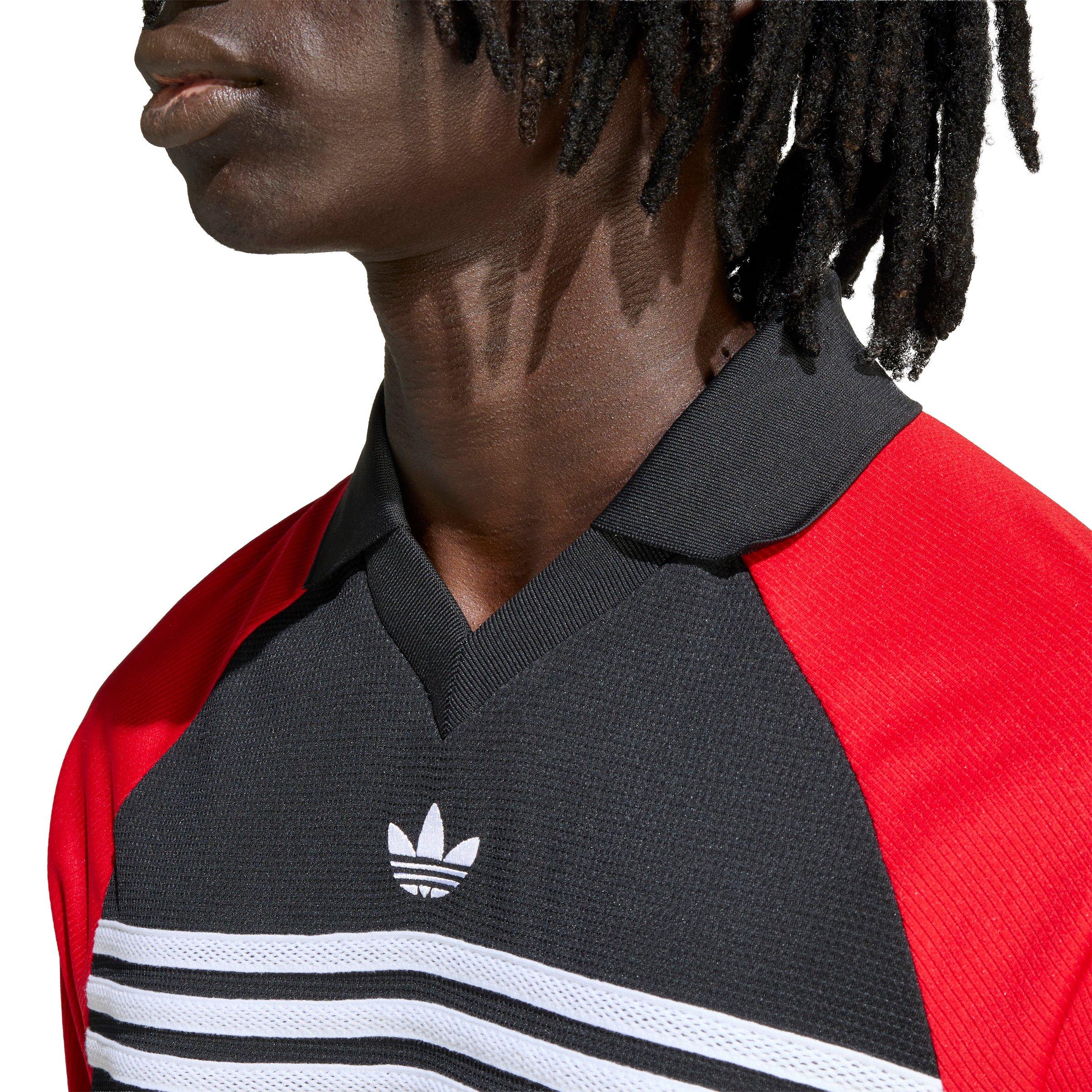 adidas Originals Men's Sponsored Archive Long-Sleeve Tee - Black/Red - BLACK/RED Thumbnail View 3