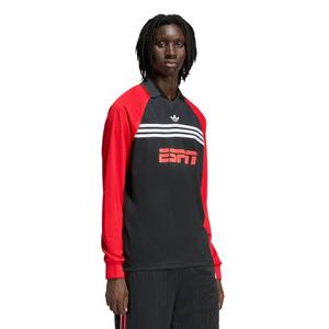 adidas Originals Men's Sponsored Archive Long-Sleeve Tee -Black/Red